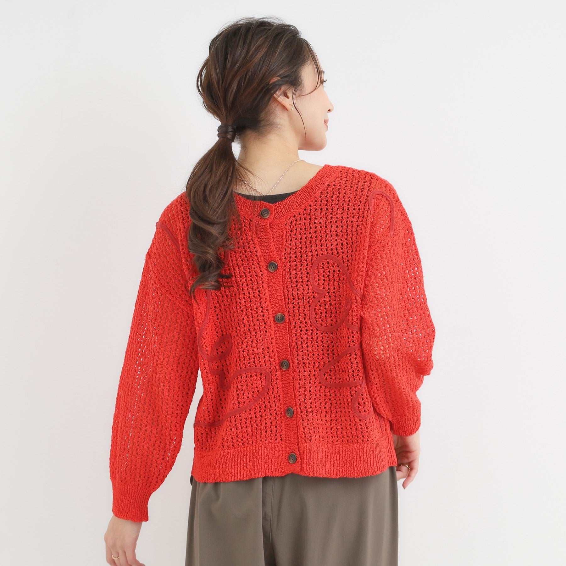 キューティーブロンド Cutie Blonde コード刺繍アソートメッシュカーディガン （ブラック(019)） ブラック(019)