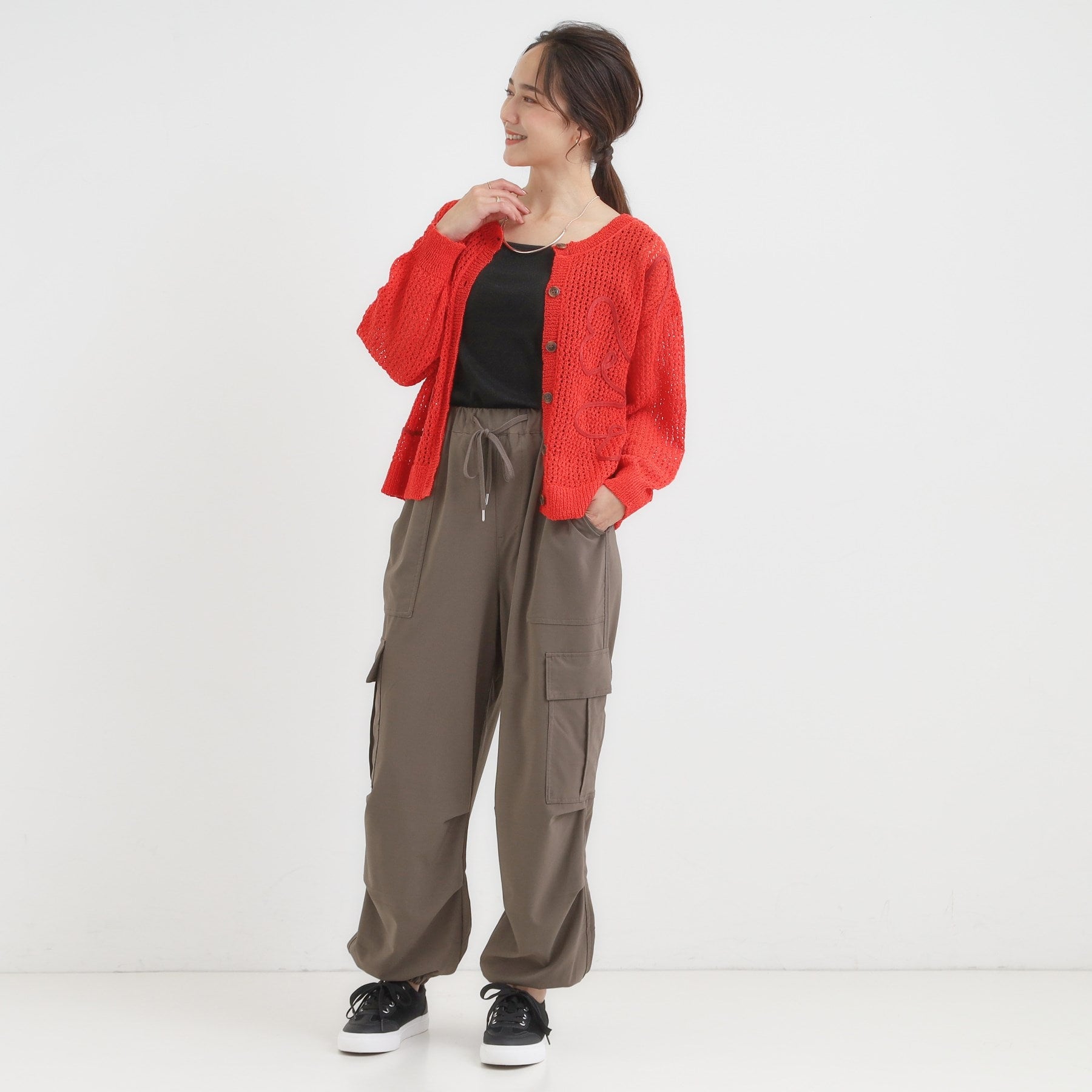 キューティーブロンド Cutie Blonde コード刺繍アソートメッシュカーディガン （ブラック(019)） ブラック(019)