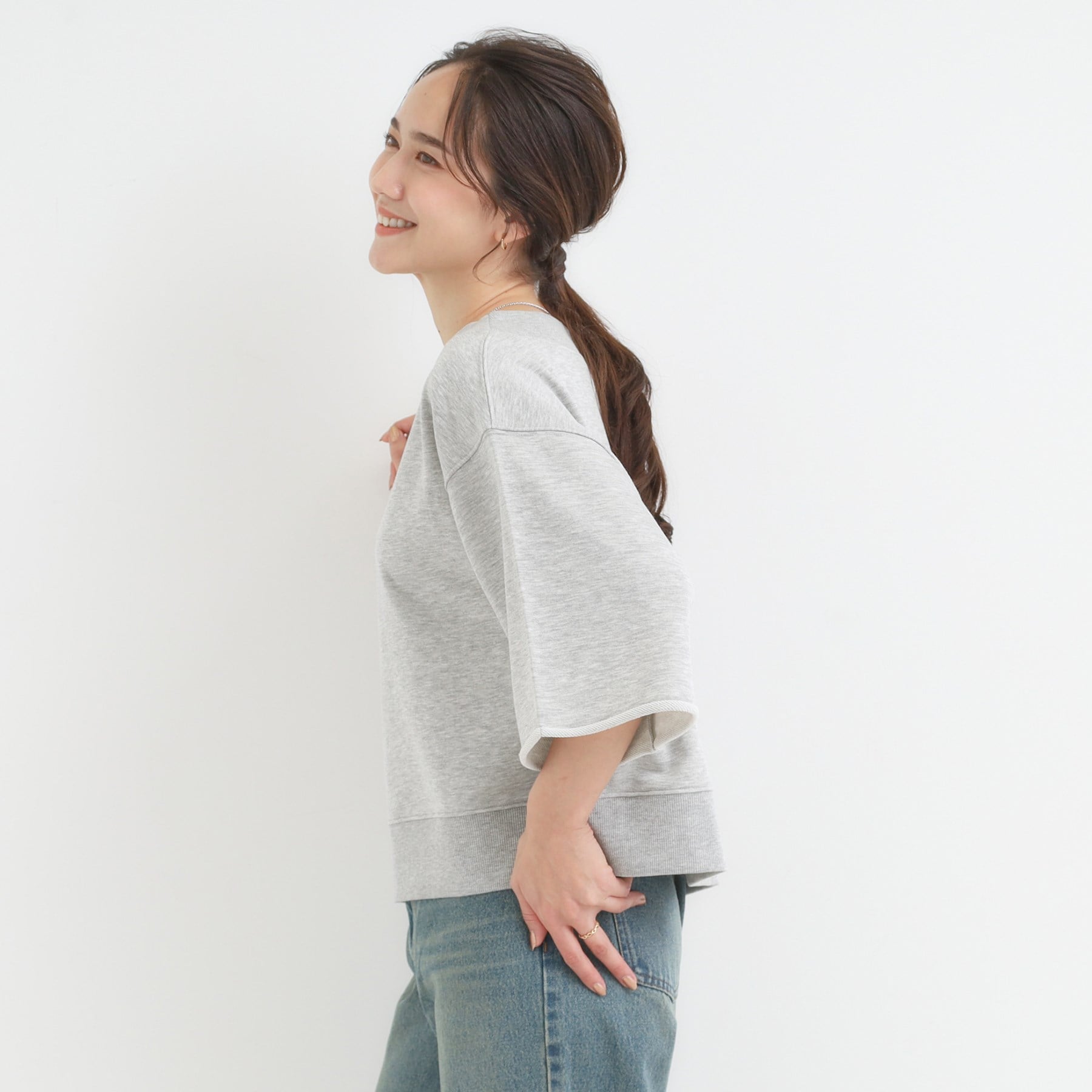 キューティーブロンド Cutie Blonde 【2点セット】ハーフスリーブミニ裏毛プルオーバー＆レースタンクトップSET （ブラウン(043)） ブラウン(043)