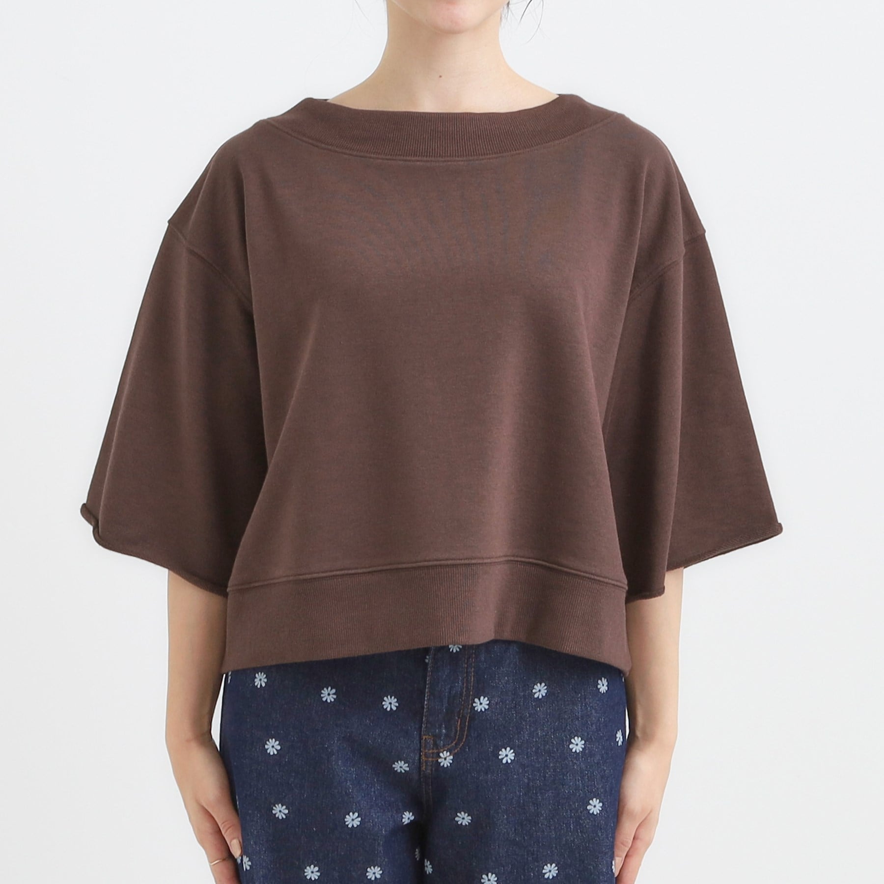 キューティーブロンド Cutie Blonde 【2点セット】ハーフスリーブミニ裏毛プルオーバー＆レースタンクトップSET （ブラウン(043)） ブラウン(043)