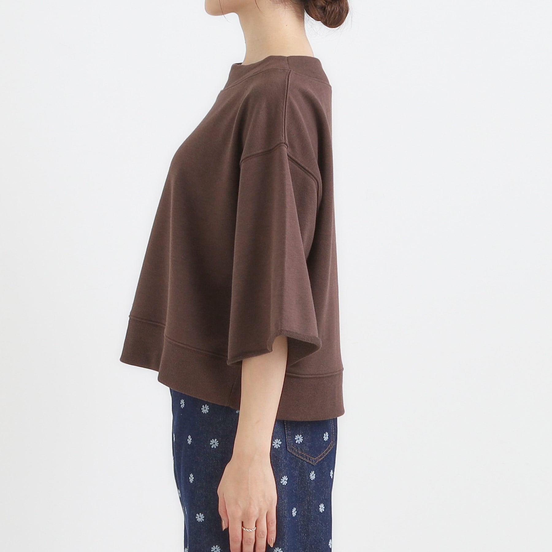 キューティーブロンド Cutie Blonde 【2点セット】ハーフスリーブミニ裏毛プルオーバー＆レースタンクトップSET （ブラウン(043)） ブラウン(043)