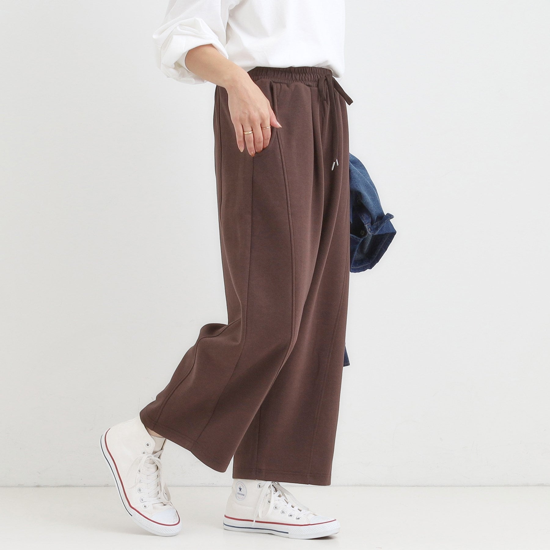 キューティーブロンド Cutie Blonde ダンボールスウェットカーブパンツ （ブラウン(043)） ブラウン(043)