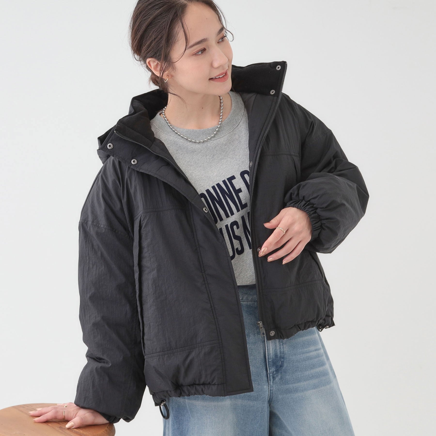 キューティーブロンド Cutie Blonde 中綿モンスターショートコート （ブラック(019)） ブラック(019)