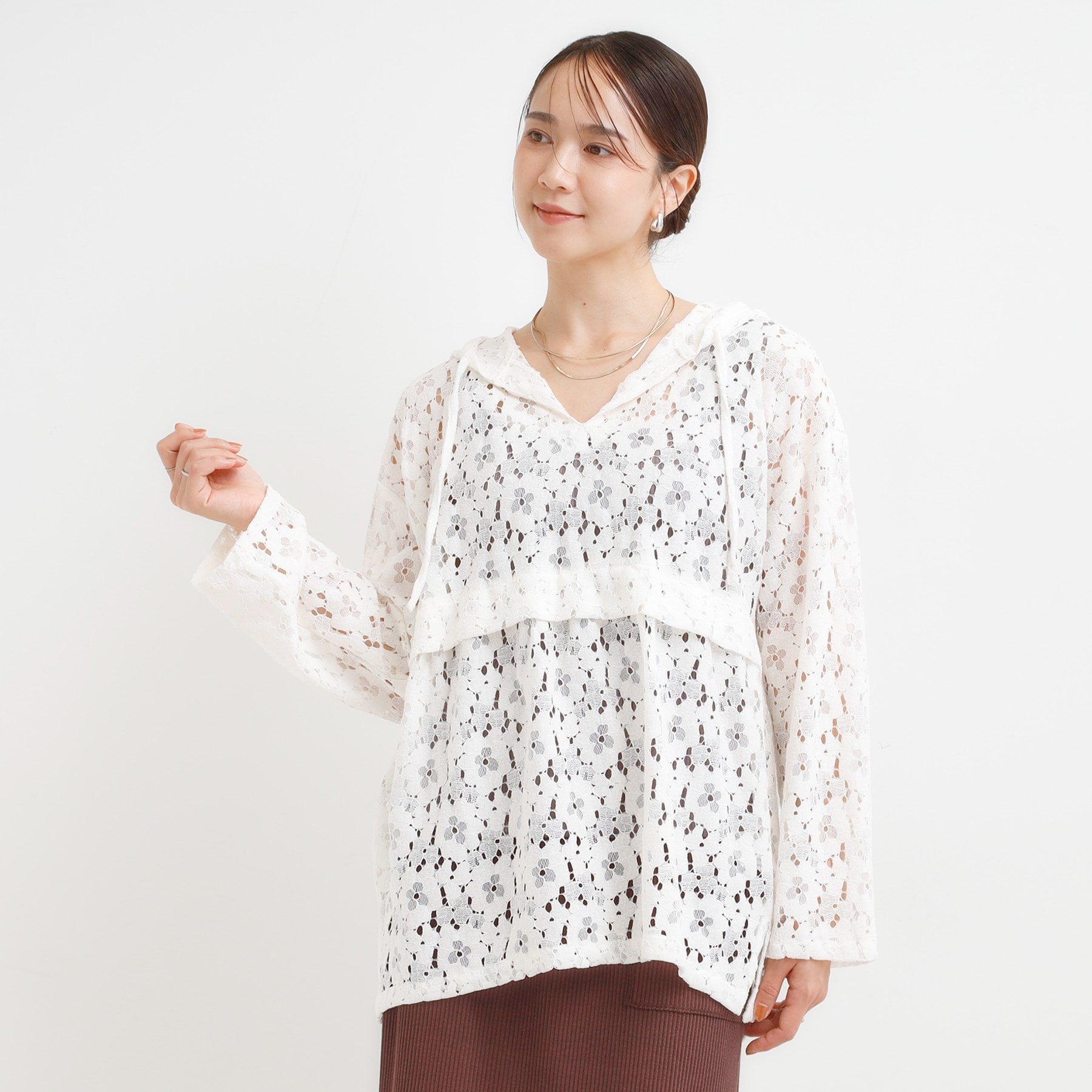 キューティーブロンド Cutie Blonde レースフーディプルオーバー （ブラック(019)） ブラック(019)