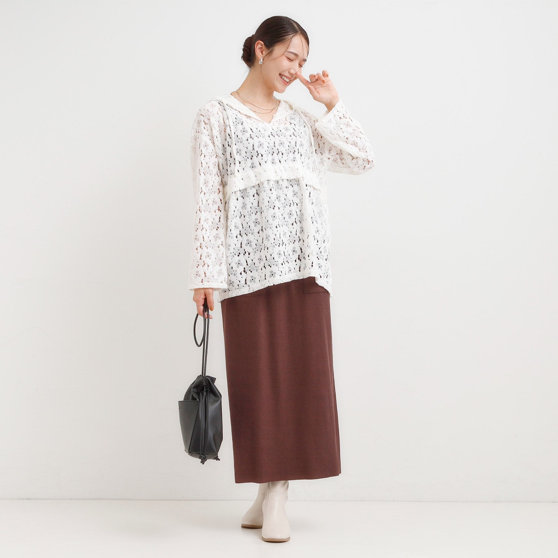 キューティーブロンド Cutie Blonde レースフーディプルオーバー （ブラック(019)） ブラック(019)