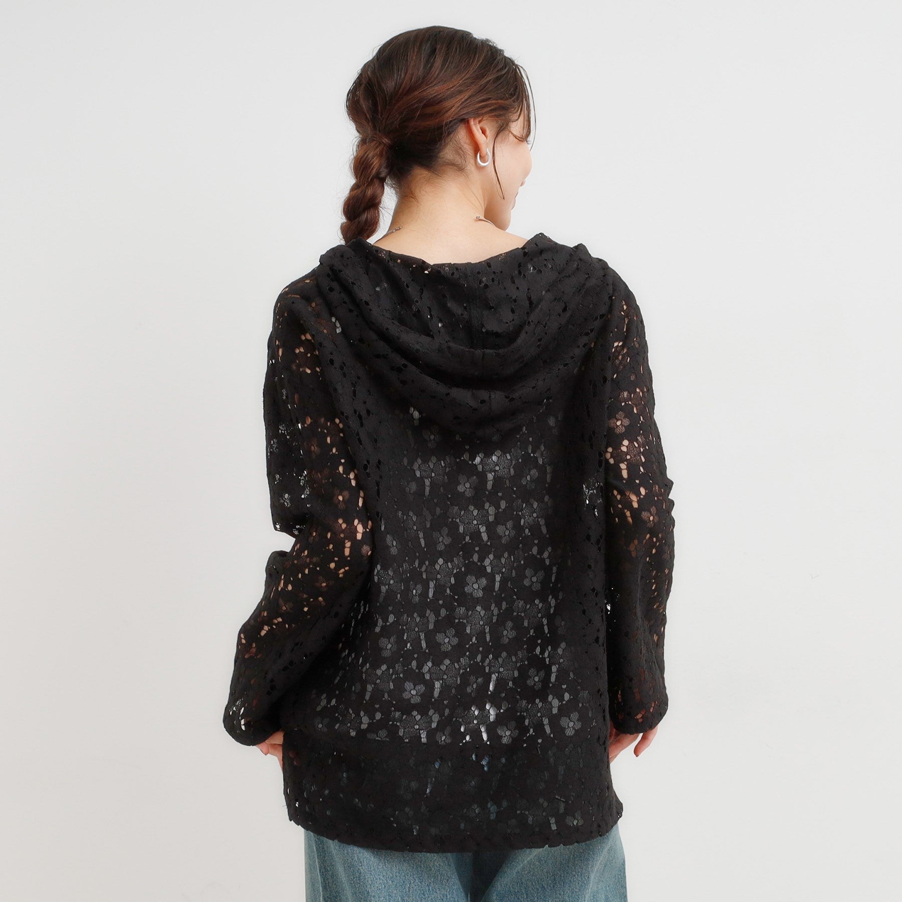 キューティーブロンド Cutie Blonde レースフーディプルオーバー （ブラック(019)） ブラック(019)