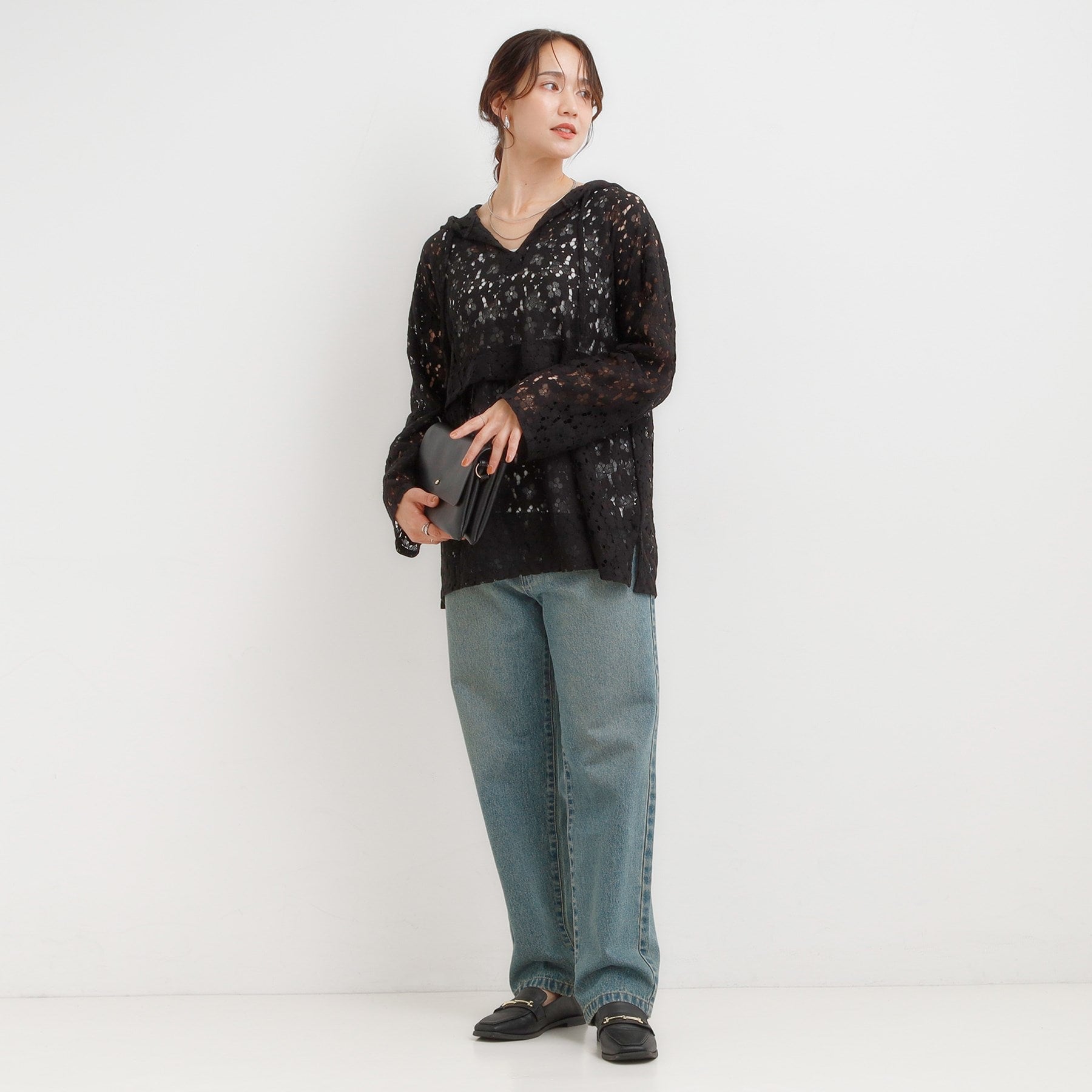 キューティーブロンド Cutie Blonde レースフーディプルオーバー （ブラック(019)） ブラック(019)