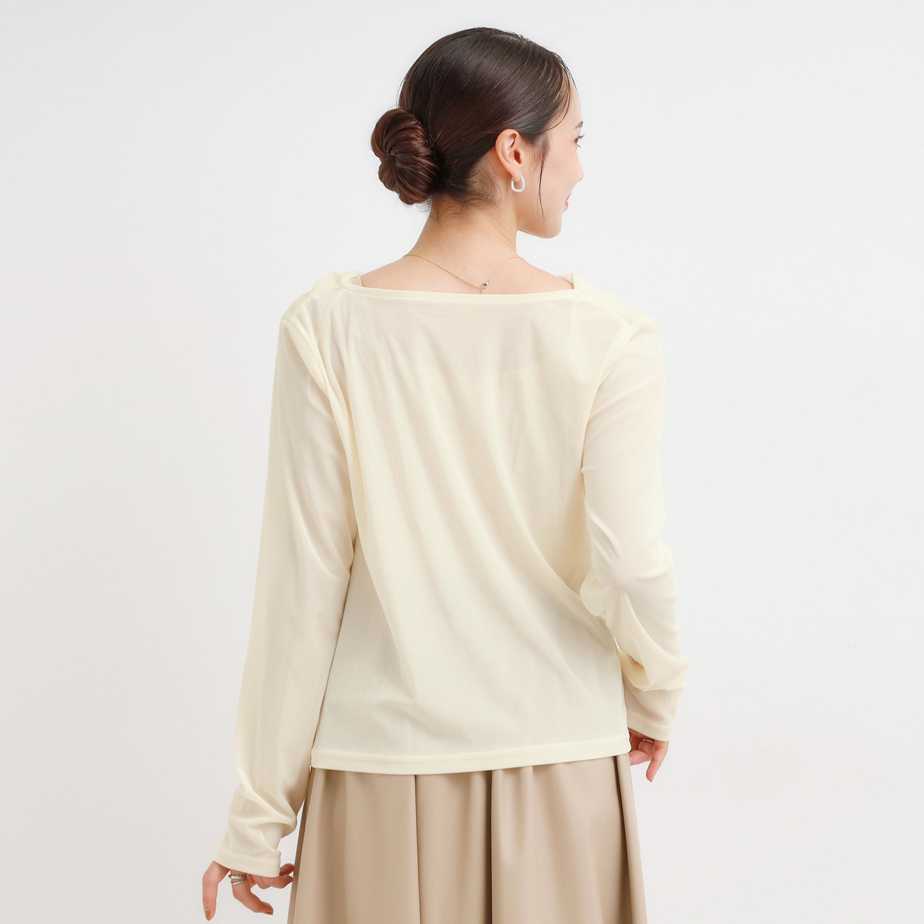 キューティーブロンド Cutie Blonde ベロア調ドレープデザインカットソー （ブラウン(044)） ブラウン(044)