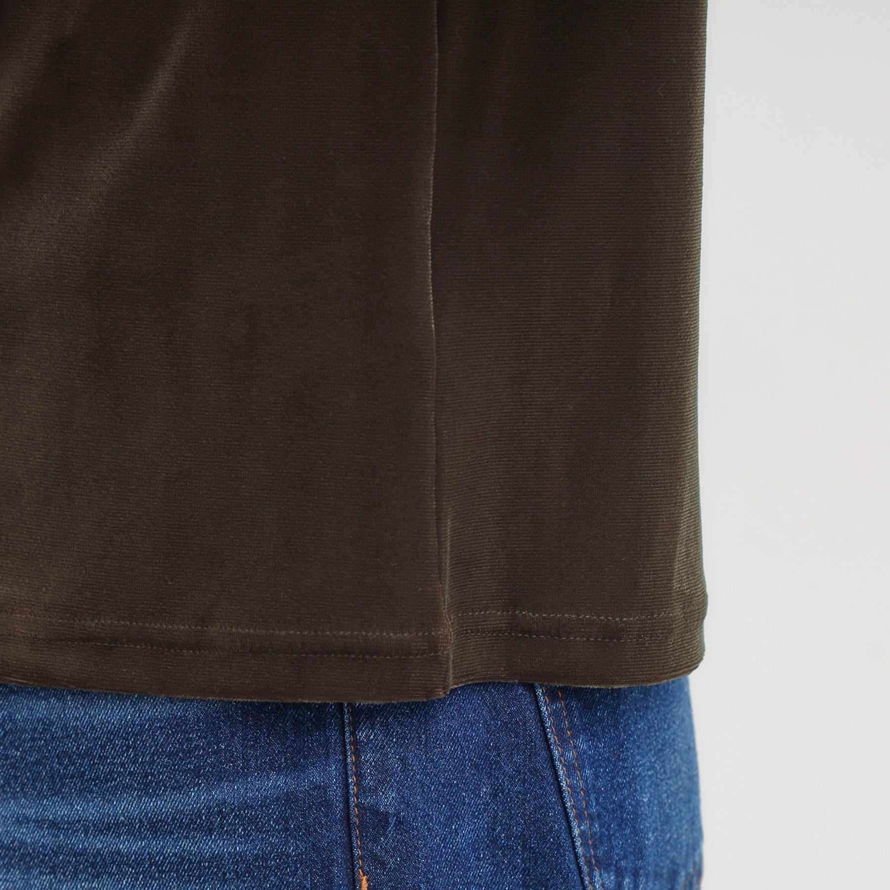 キューティーブロンド Cutie Blonde ベロア調ドレープデザインカットソー （ブラウン(044)） ブラウン(044)