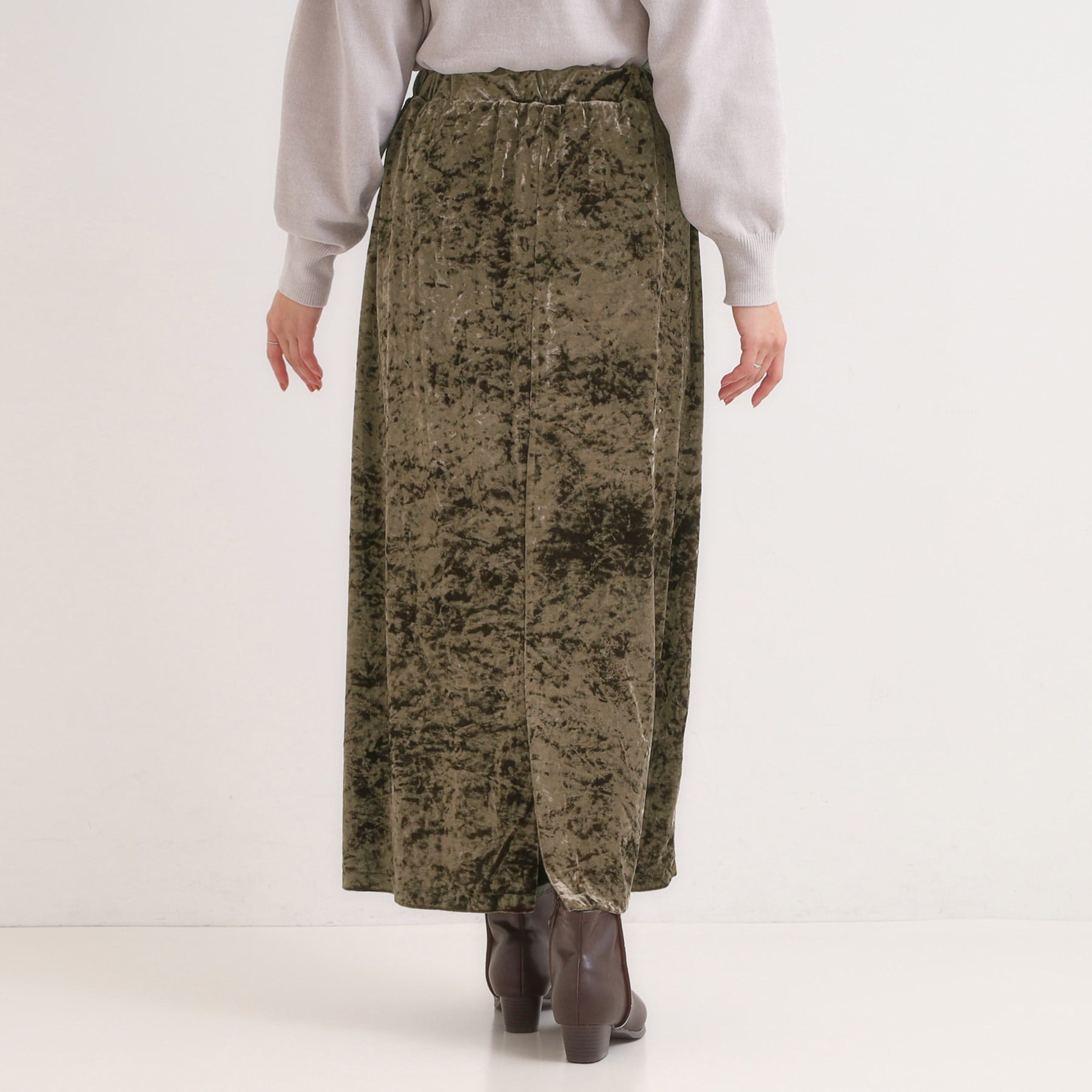 キューティーブロンド Cutie Blonde ベロア調ナロースカート （ブルー(093)） ブルー(093)