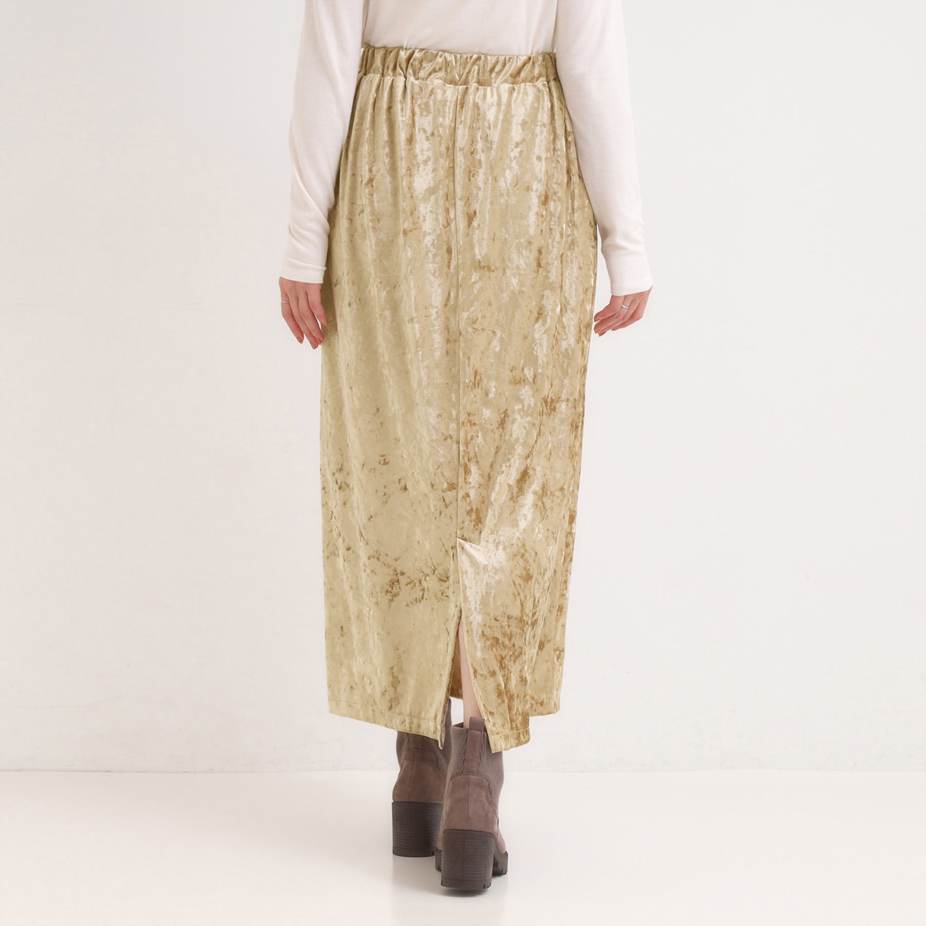 キューティーブロンド Cutie Blonde ベロア調ナロースカート （ブルー(093)） ブルー(093)