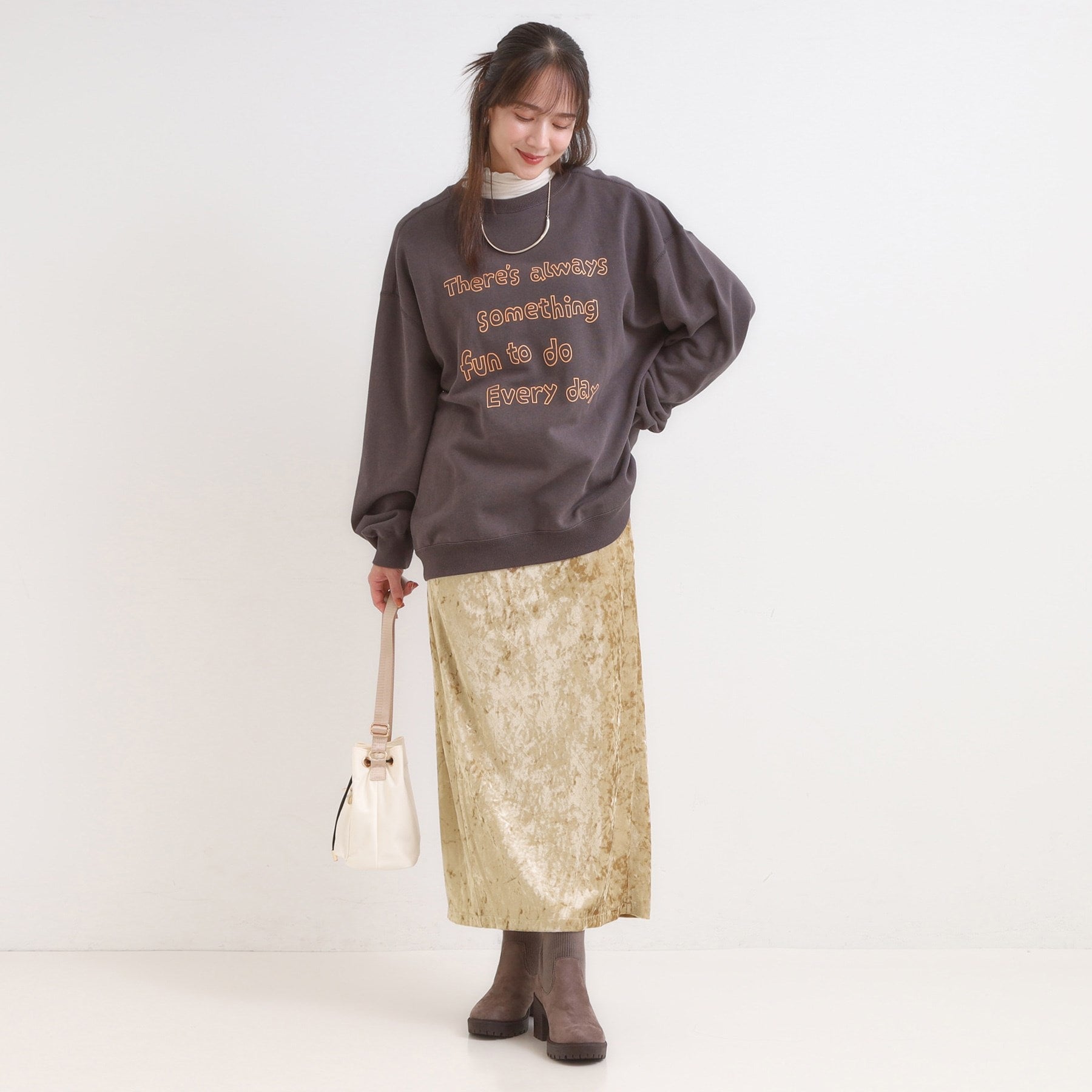 キューティーブロンド Cutie Blonde ベロア調ナロースカート （ブルー(093)） ブルー(093)