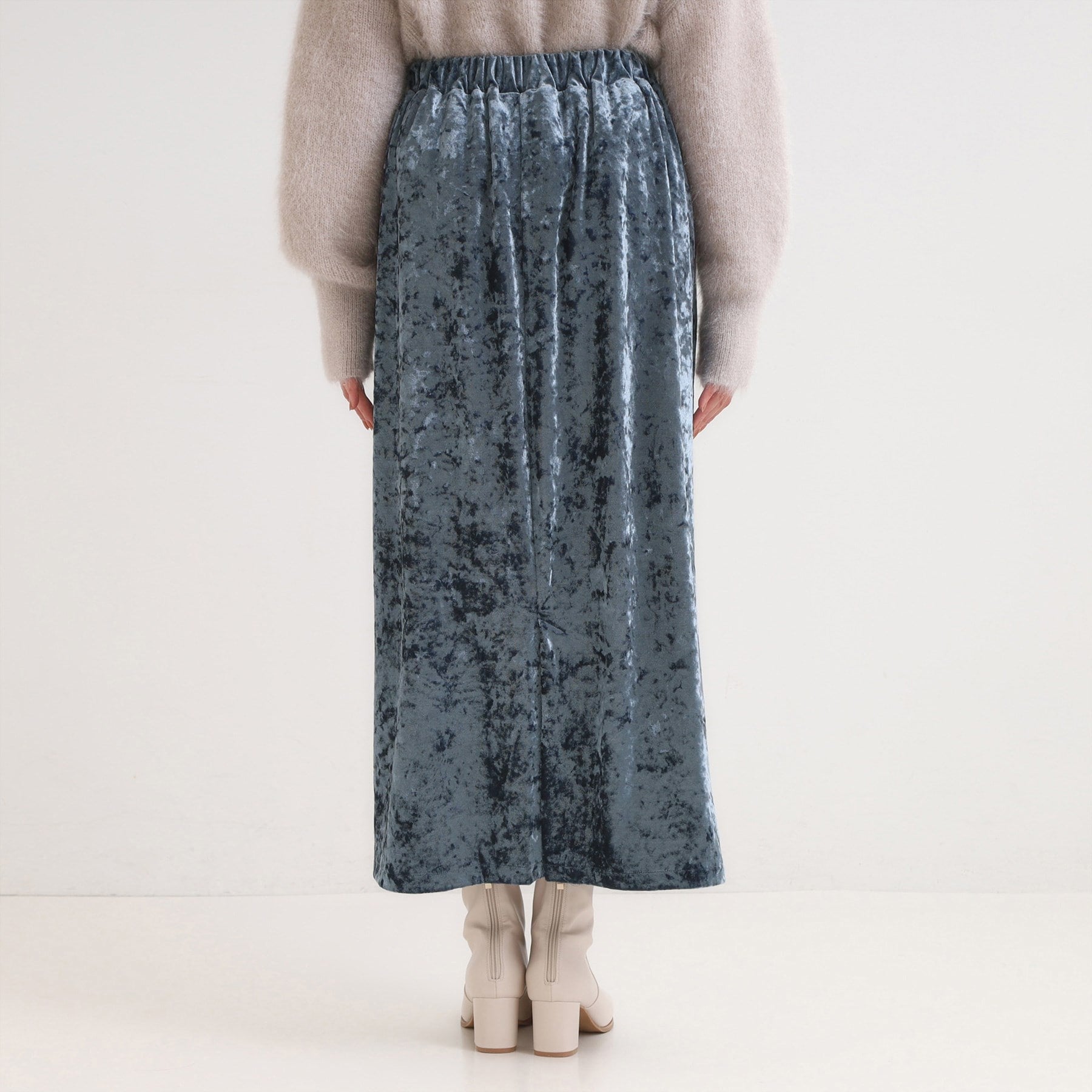 キューティーブロンド Cutie Blonde ベロア調ナロースカート （ブルー(093)） ブルー(093)