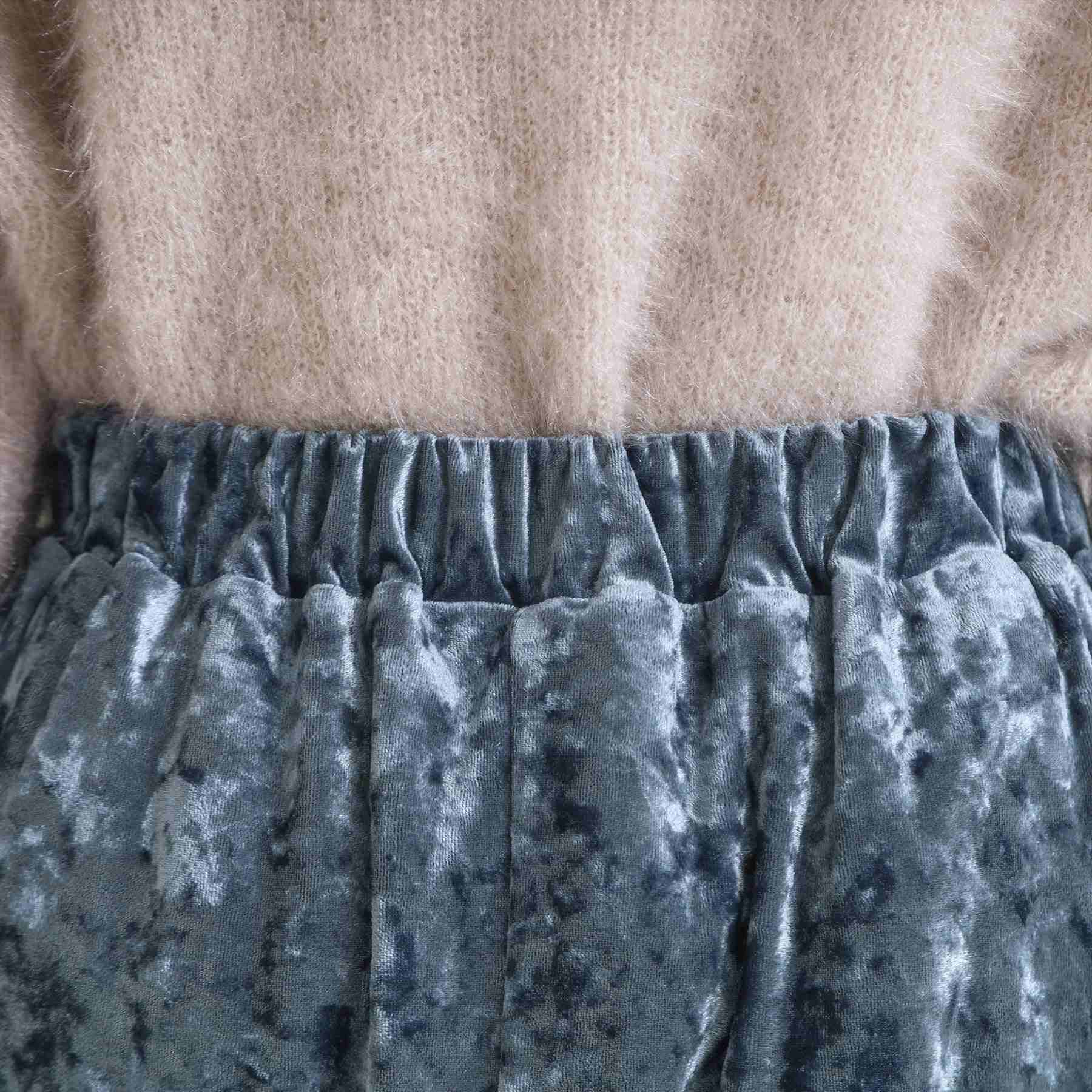 キューティーブロンド Cutie Blonde ベロア調ナロースカート （ブルー(093)） ブルー(093)