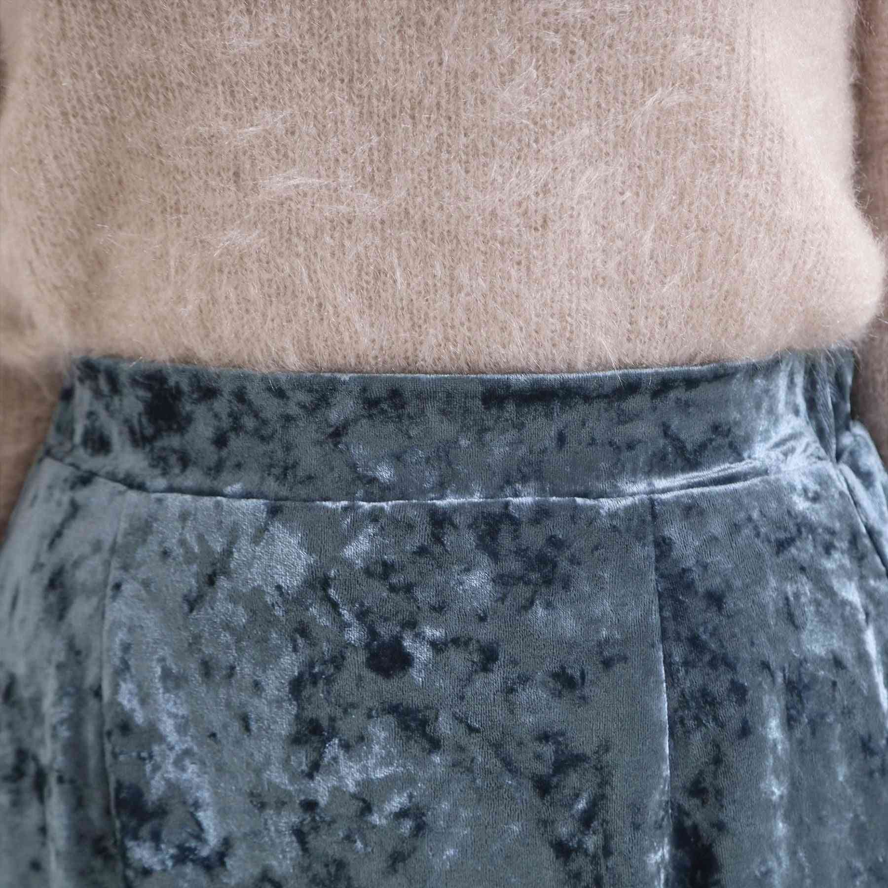 キューティーブロンド Cutie Blonde ベロア調ナロースカート （ブルー(093)） ブルー(093)