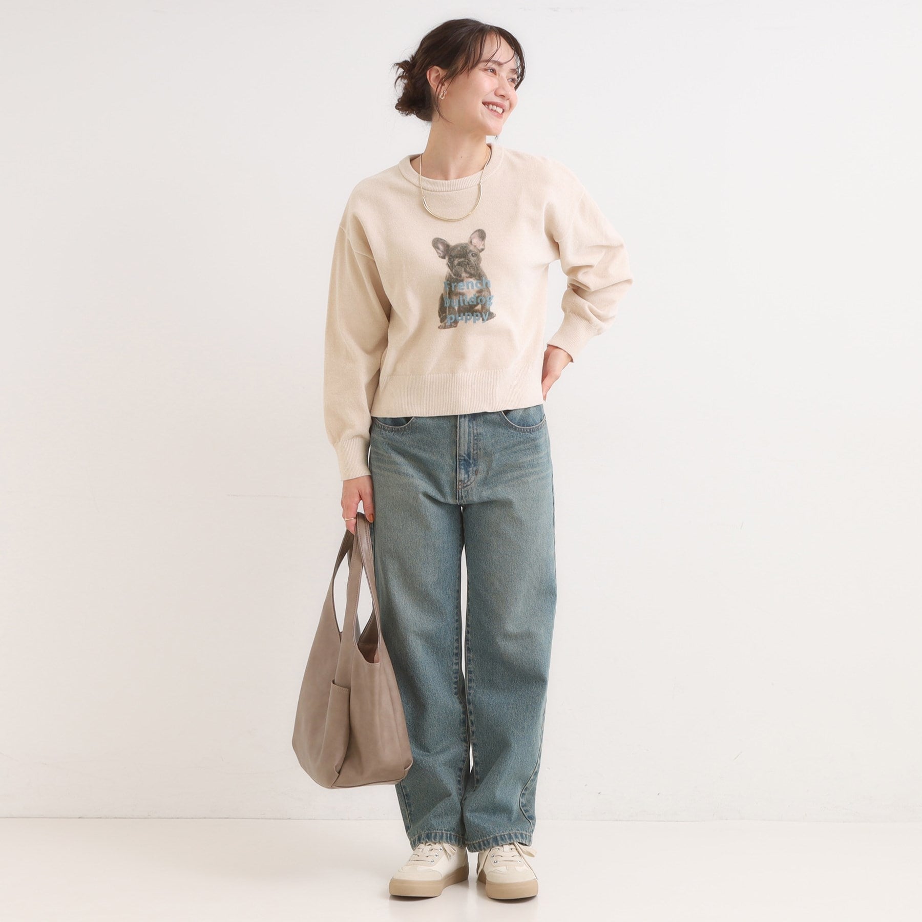 キューティーブロンド Cutie Blonde プリントアニマル モールニット （ライトグレー(011)） ライトグレー(011)