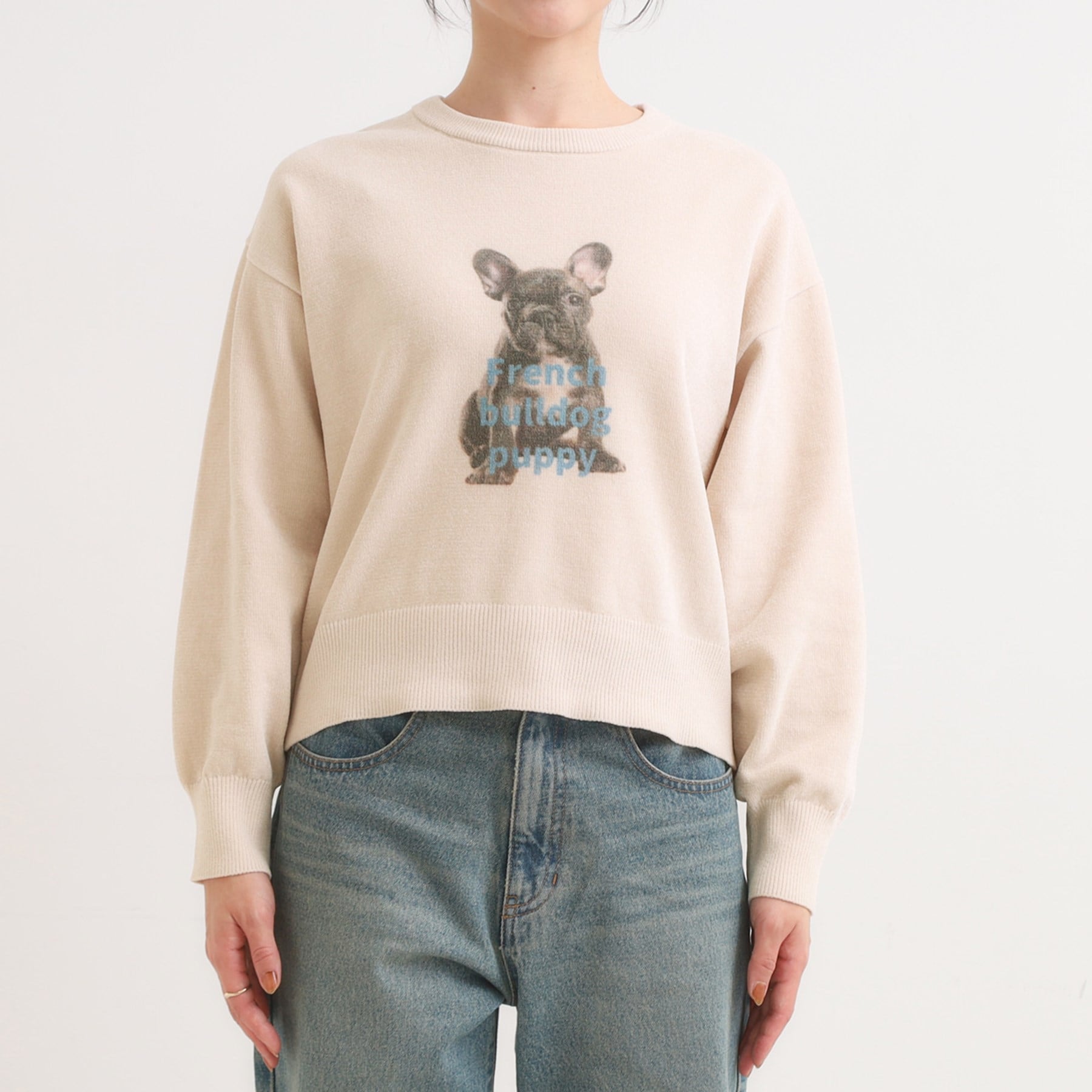 キューティーブロンド Cutie Blonde プリントアニマル モールニット （ライトグレー(011)） ライトグレー(011)