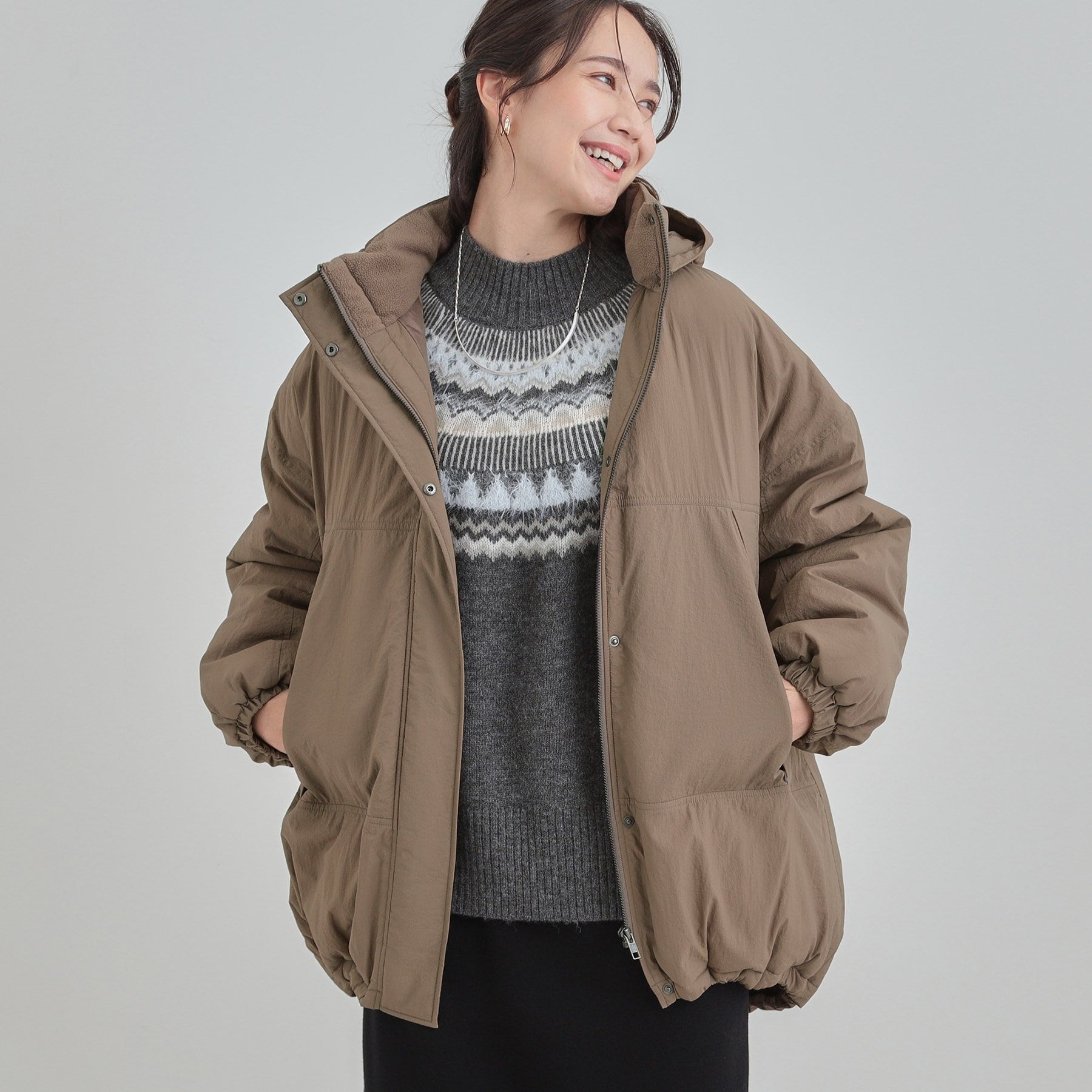 キューティーブロンド Cutie Blonde 【SHOO WARM／フード取り外し可能】中綿モンスターコート （ブラウン(043)） ブラウン(043)