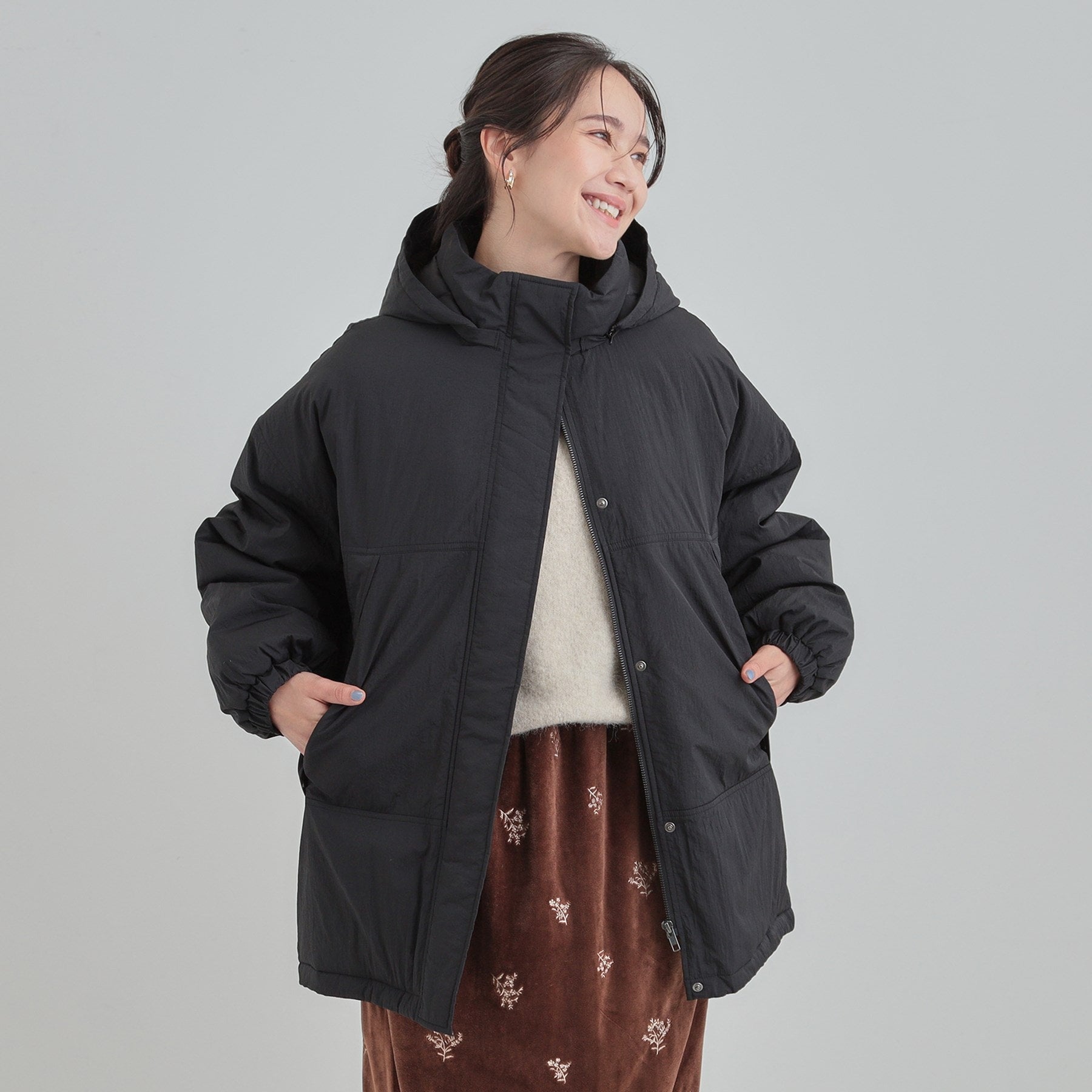 キューティーブロンド Cutie Blonde 【SHOO WARM／フード取り外し可能】中綿モンスターコート （ブラウン(043)） ブラウン(043)