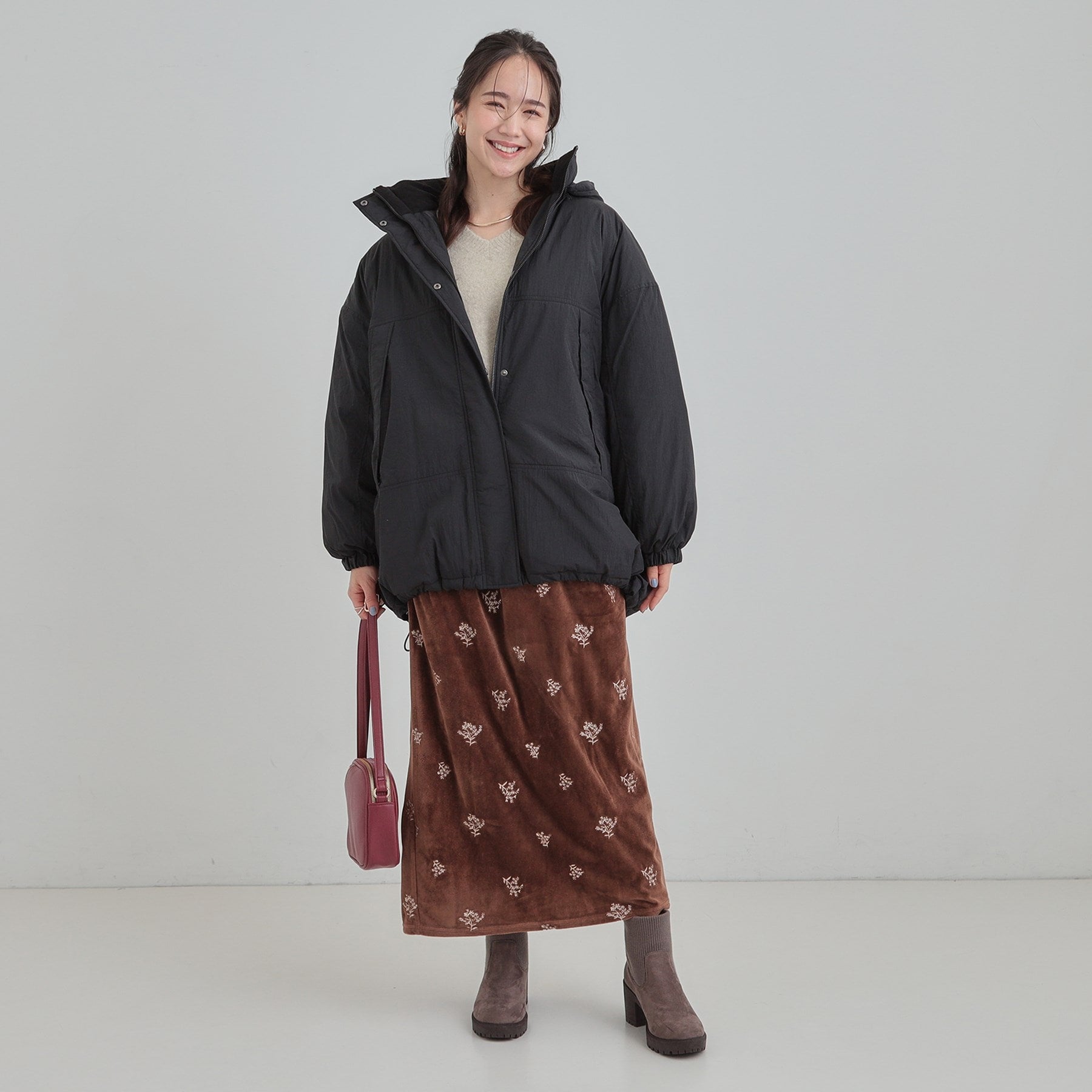 キューティーブロンド Cutie Blonde 【SHOO WARM／フード取り外し可能】中綿モンスターコート （ブラウン(043)） ブラウン(043)