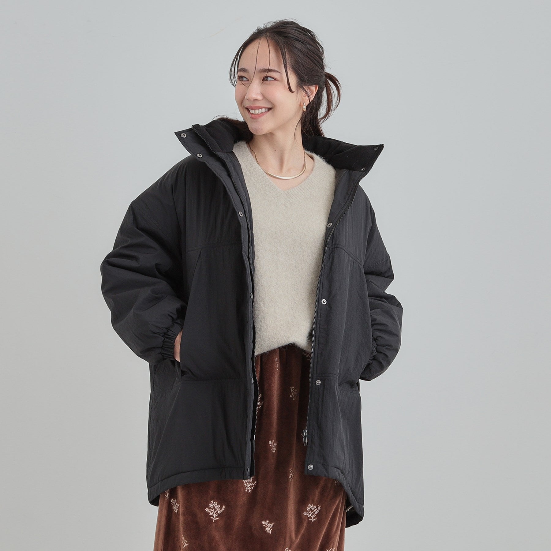 キューティーブロンド Cutie Blonde 【SHOO WARM／フード取り外し可能】中綿モンスターコート （ブラウン(043)） ブラウン(043)