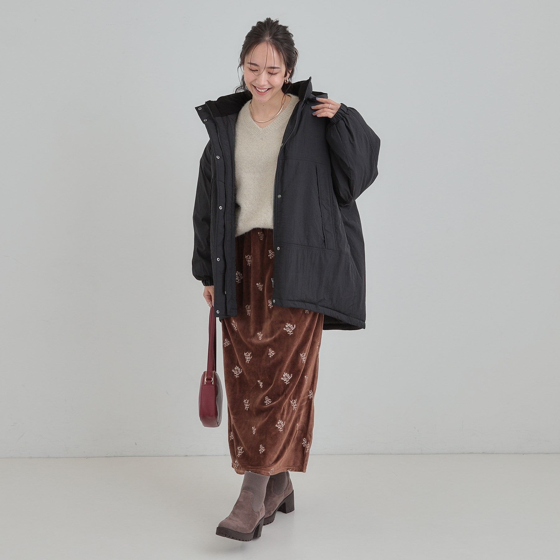 キューティーブロンド Cutie Blonde 【SHOO WARM／フード取り外し可能】中綿モンスターコート （ブラウン(043)） ブラウン(043)