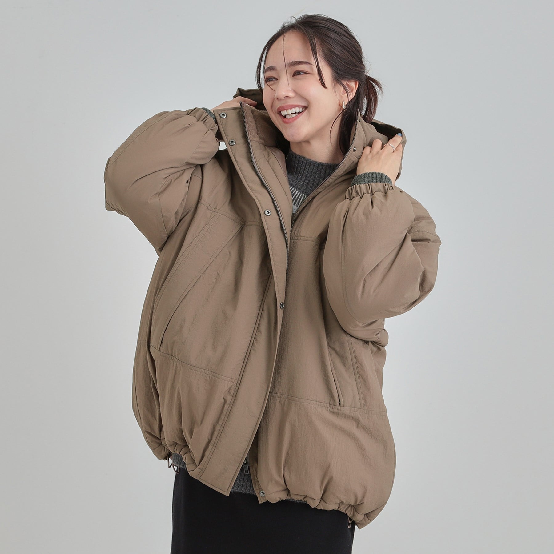 キューティーブロンド Cutie Blonde 【SHOO WARM／フード取り外し可能】中綿モンスターコート （ブラウン(043)） ブラウン(043)