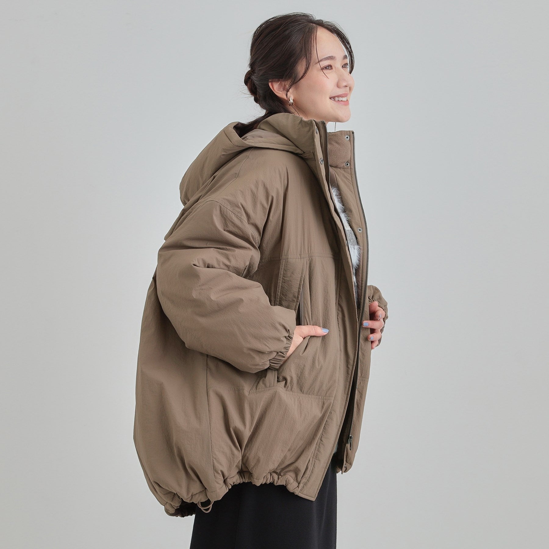 キューティーブロンド Cutie Blonde 【SHOO WARM／フード取り外し可能】中綿モンスターコート （ブラウン(043)） ブラウン(043)