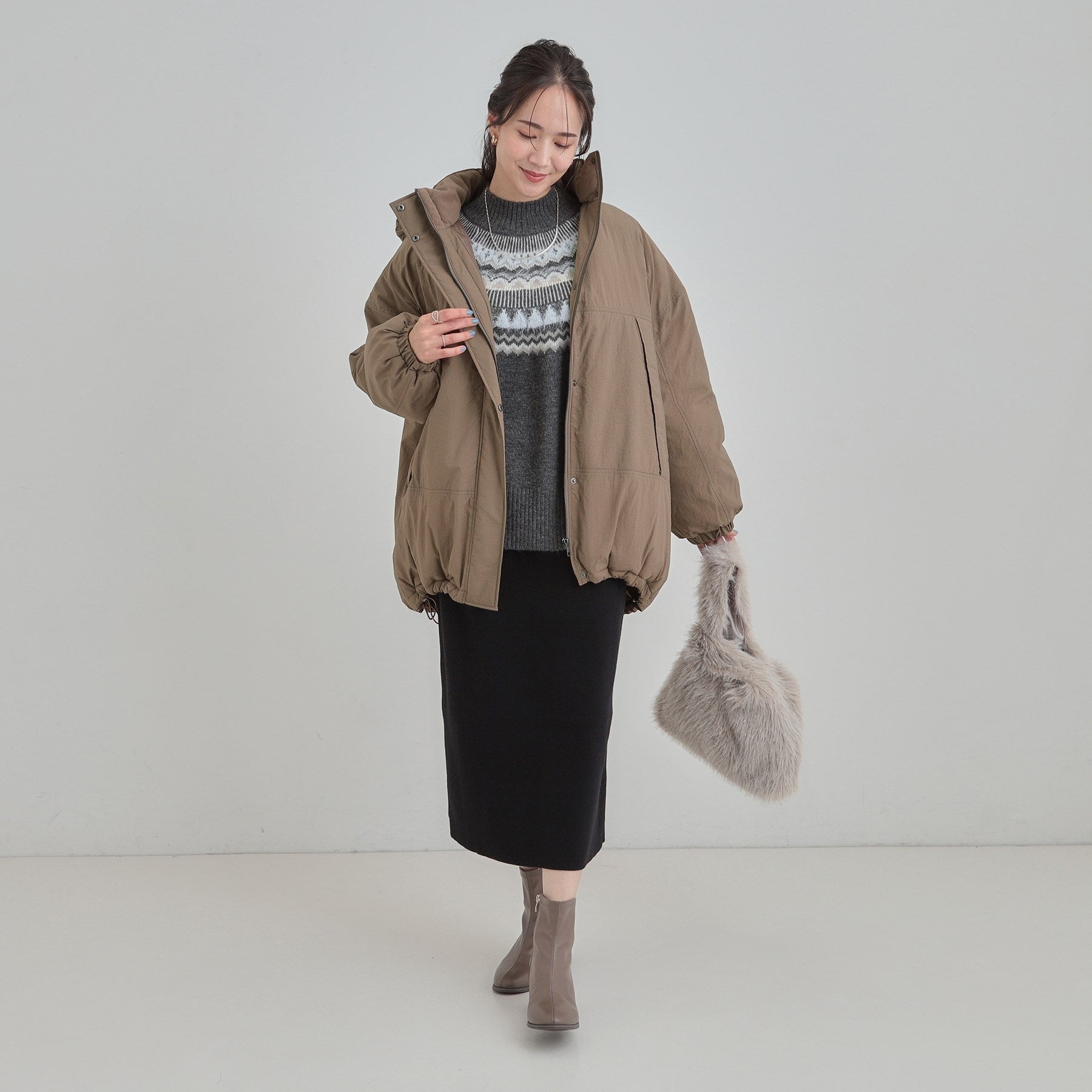 キューティーブロンド Cutie Blonde 【SHOO WARM／フード取り外し可能】中綿モンスターコート （ブラウン(043)） ブラウン(043)