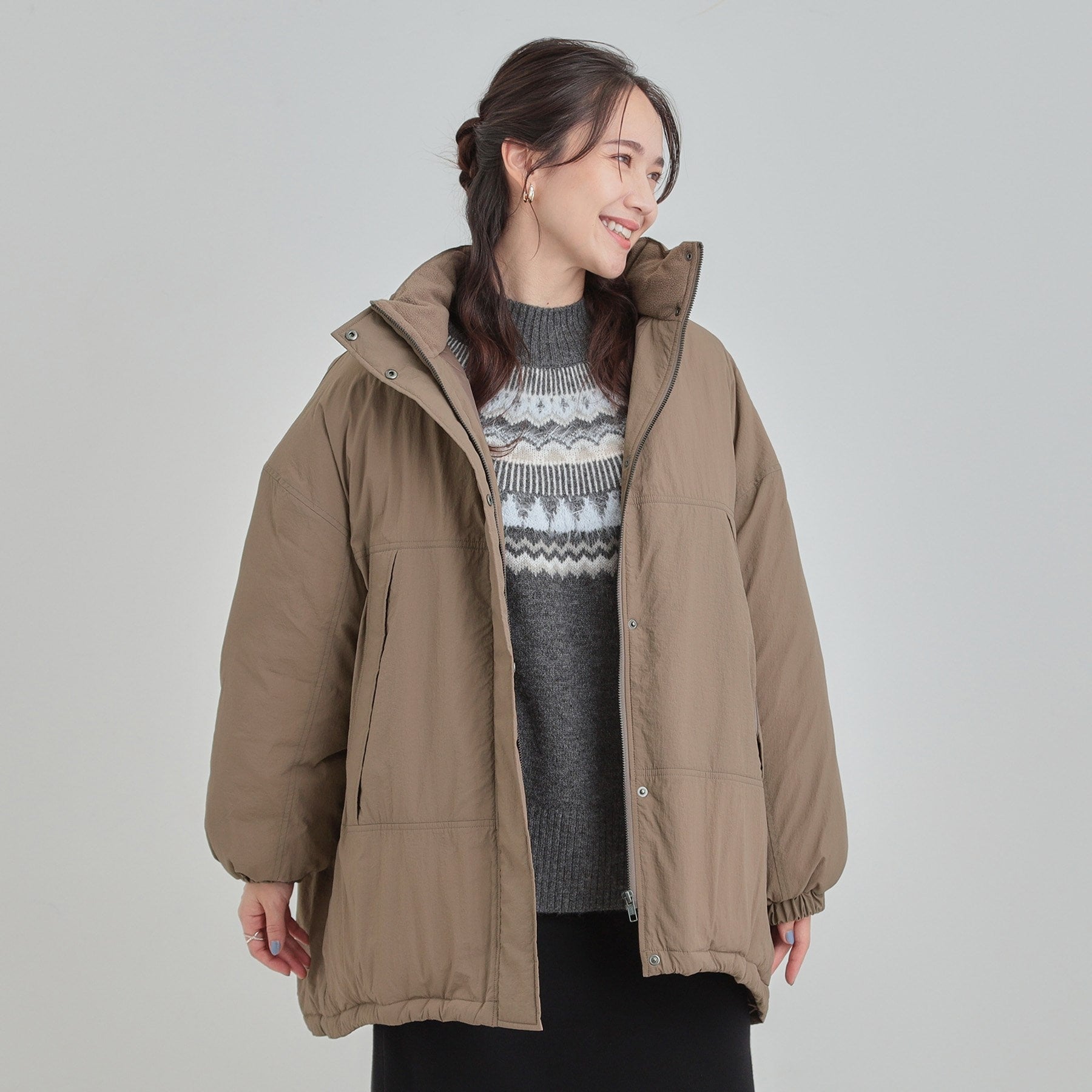 キューティーブロンド Cutie Blonde 【SHOO WARM／フード取り外し可能】中綿モンスターコート （ブラウン(043)） ブラウン(043)