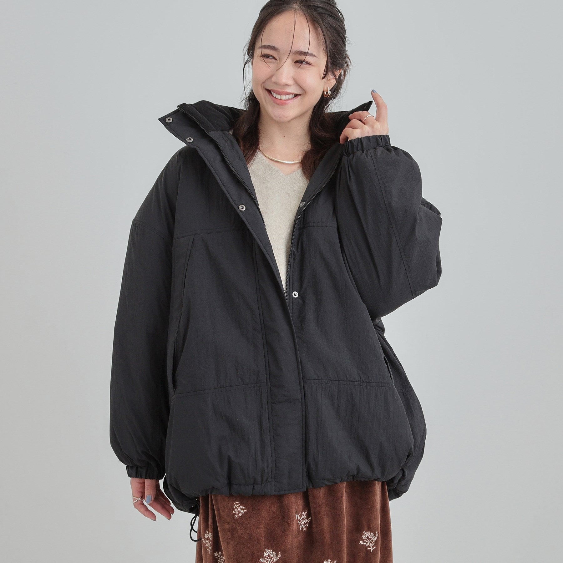 キューティーブロンド Cutie Blonde 【SHOO WARM／フード取り外し可能】中綿モンスターコート （ブラック(019)） ブラック(019)