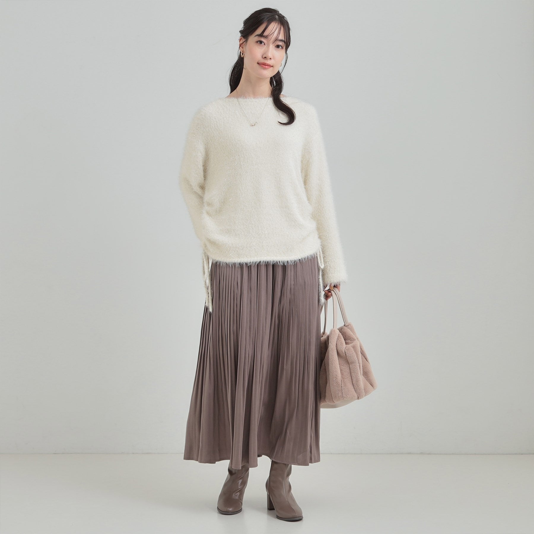 キューティーブロンド Cutie Blonde ラメフェザードロストニット （チャコールグレー(014)） チャコールグレー(014)