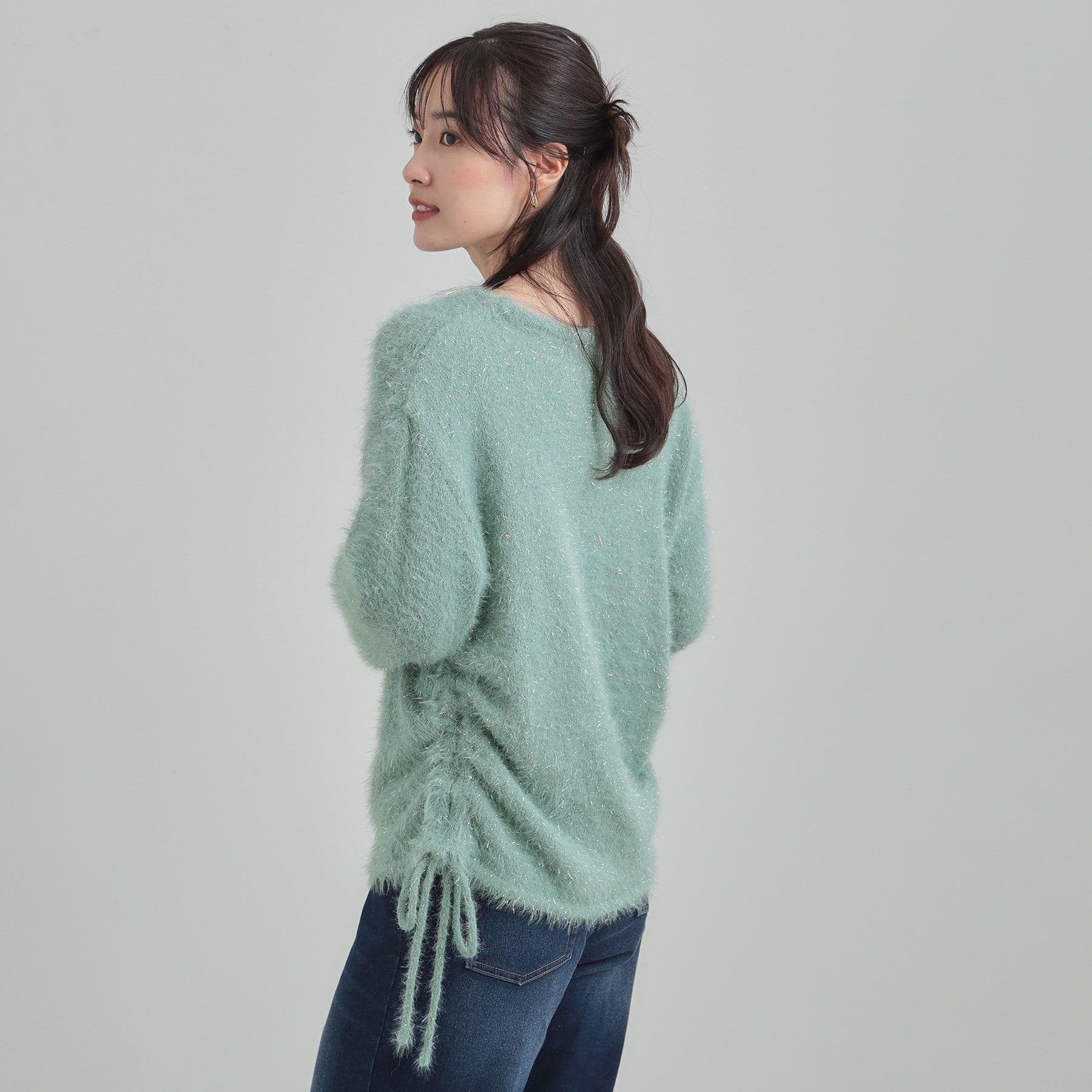 キューティーブロンド Cutie Blonde ラメフェザードロストニット （チャコールグレー(014)） チャコールグレー(014)