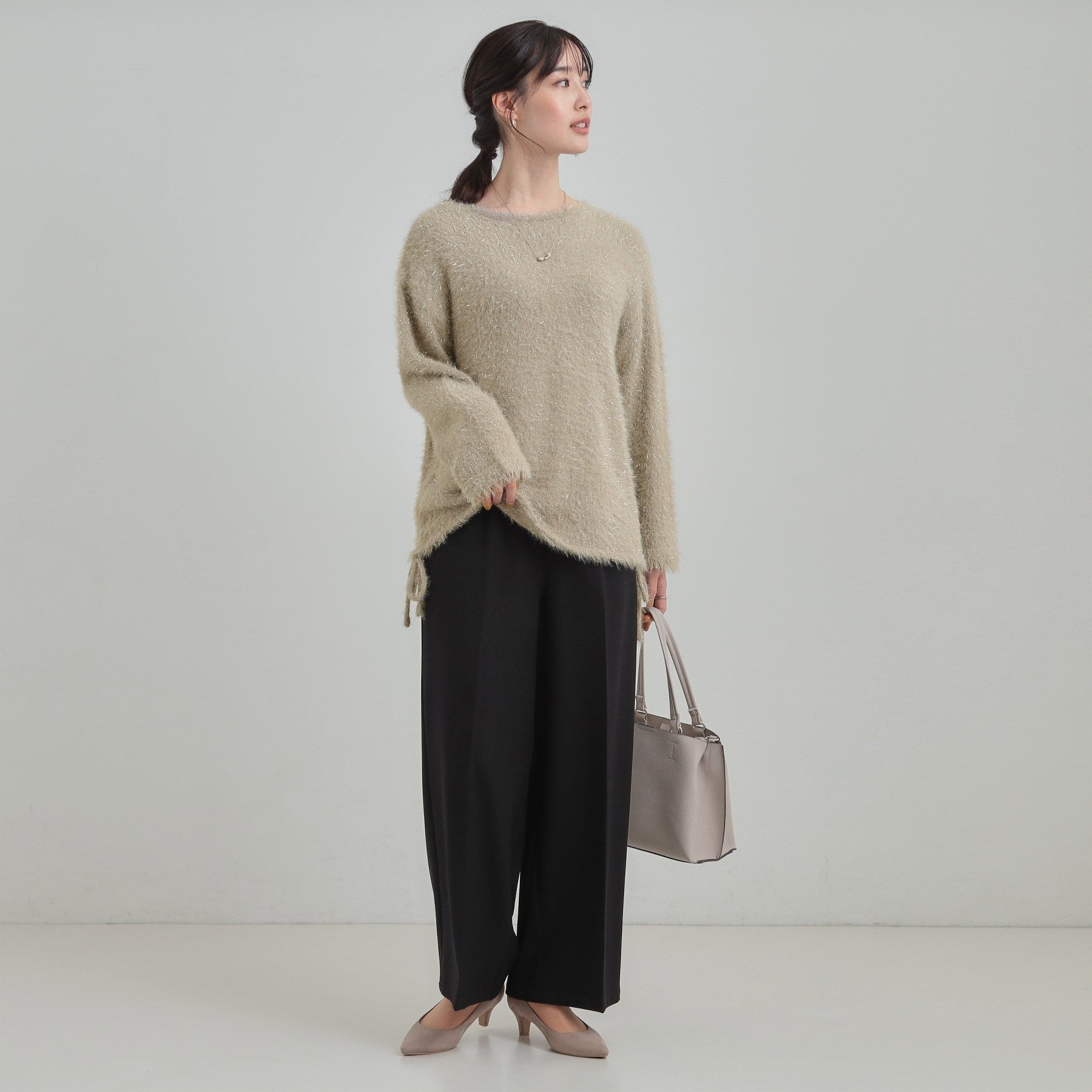 キューティーブロンド Cutie Blonde ラメフェザードロストニット （チャコールグレー(014)） チャコールグレー(014)