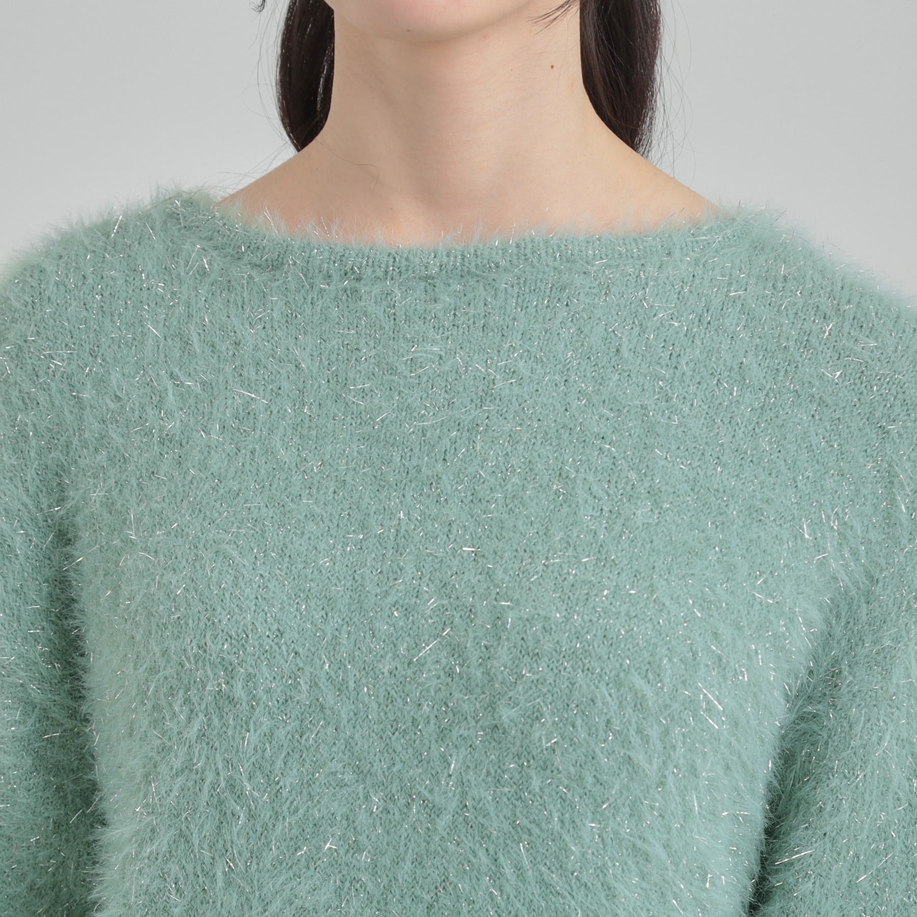 キューティーブロンド Cutie Blonde ラメフェザードロストニット （チャコールグレー(014)） チャコールグレー(014)