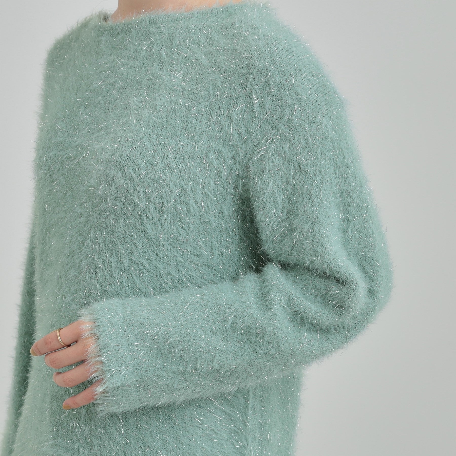 キューティーブロンド Cutie Blonde ラメフェザードロストニット （チャコールグレー(014)） チャコールグレー(014)