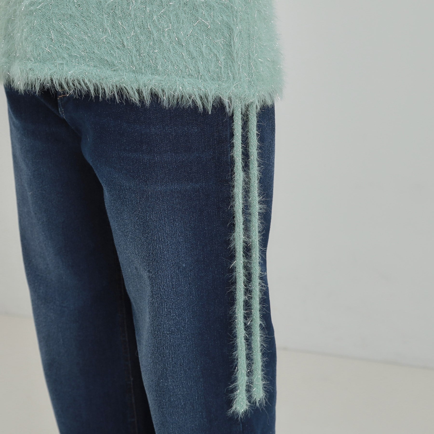 キューティーブロンド Cutie Blonde ラメフェザードロストニット （チャコールグレー(014)） チャコールグレー(014)