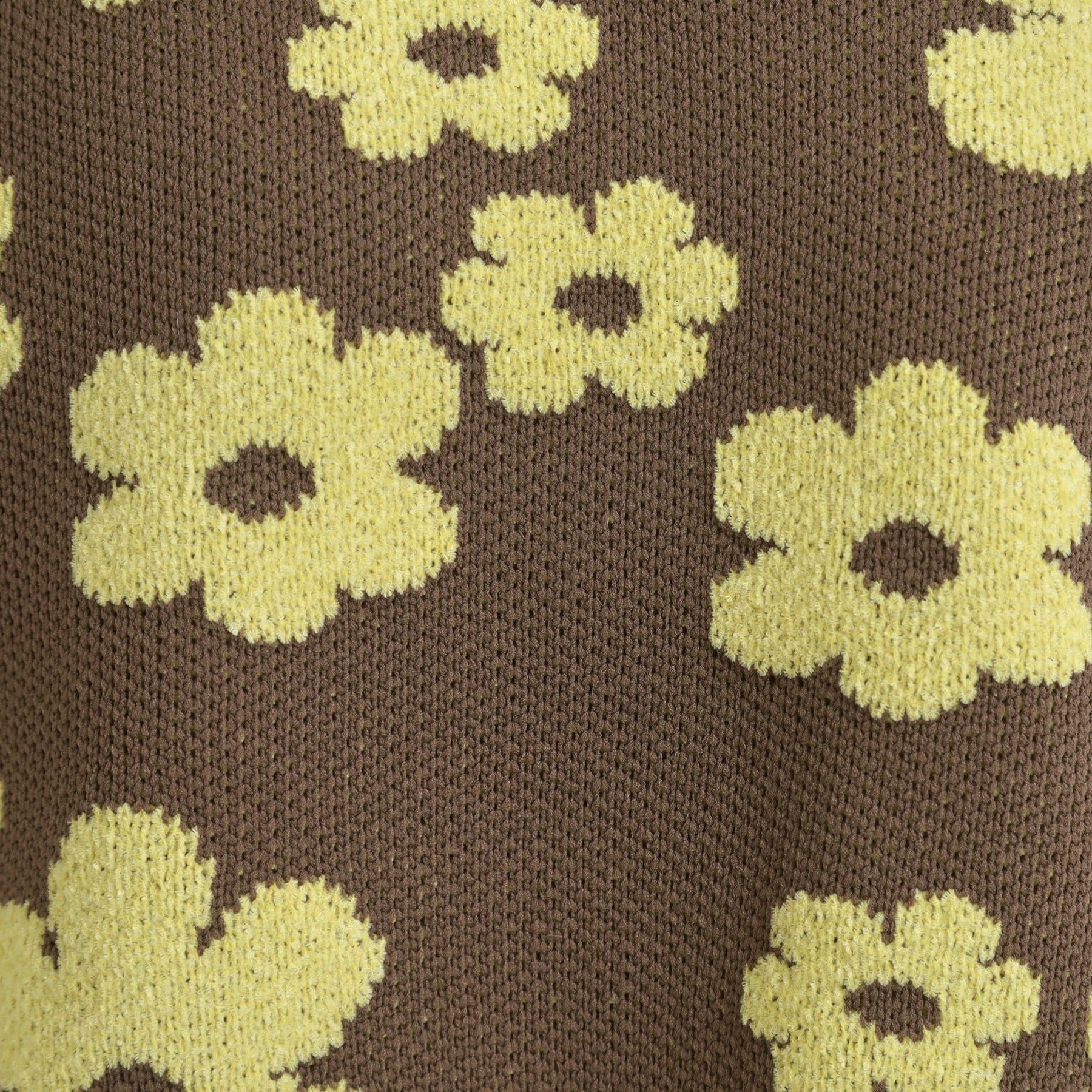 キューティーブロンド Cutie Blonde レトロ可愛い デイジー柄 総柄ニット （チャコールグレー(214)） チャコールグレー(214)