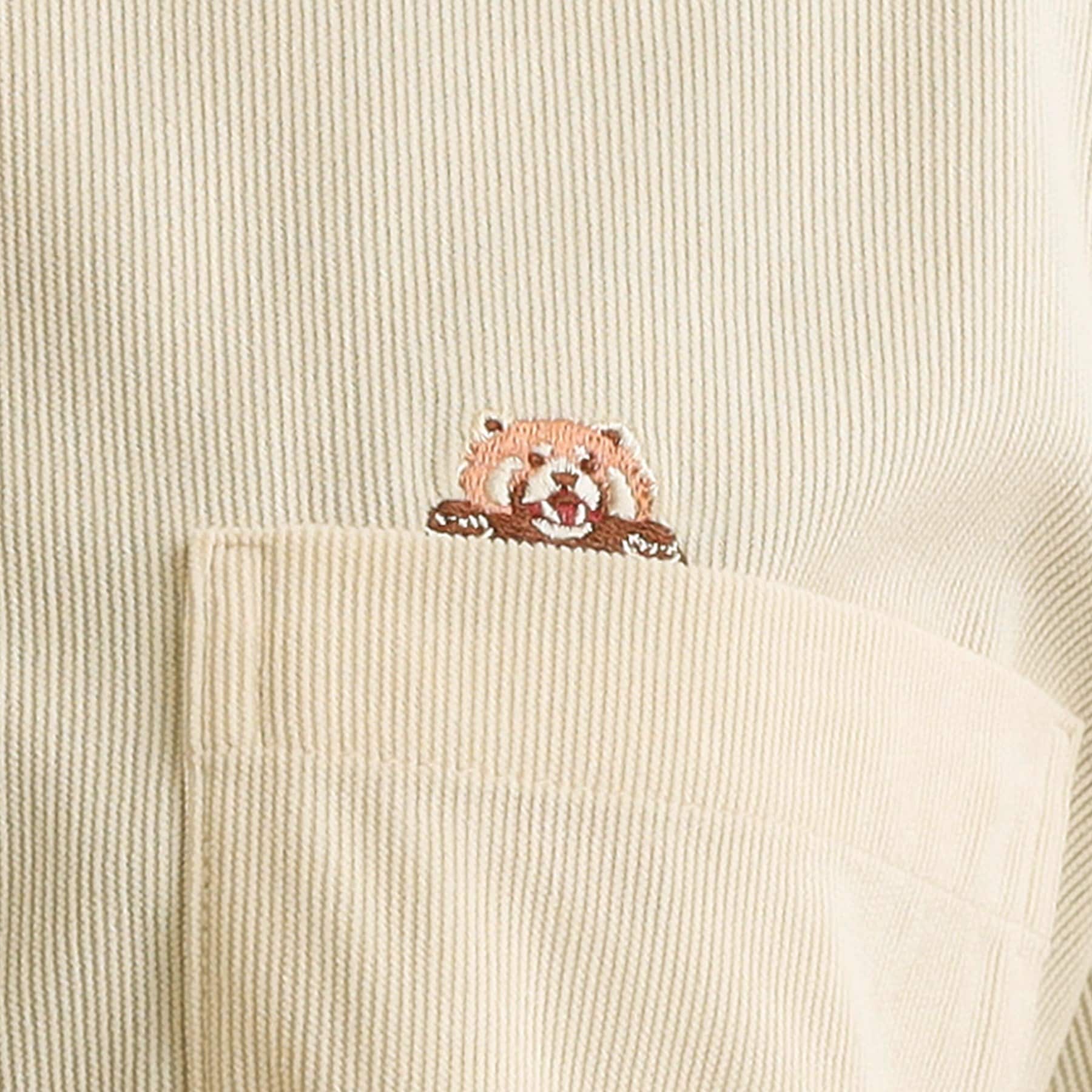 キューティーブロンド Cutie Blonde 【旭山動物園応援商品】ワンポイント刺繍 コーデュロイシャツ （ベージュ(052)） ベージュ(052)