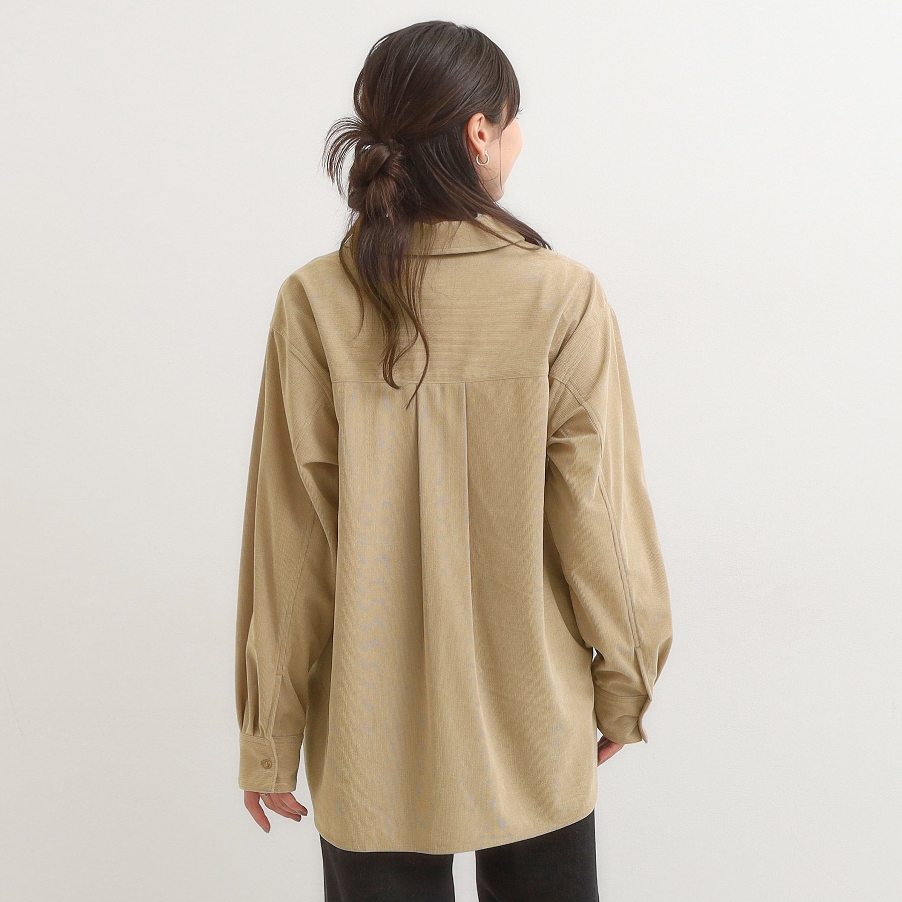 キューティーブロンド Cutie Blonde 【旭山動物園応援商品】ワンポイント刺繍 コーデュロイシャツ （ベージュ(052)） ベージュ(052)