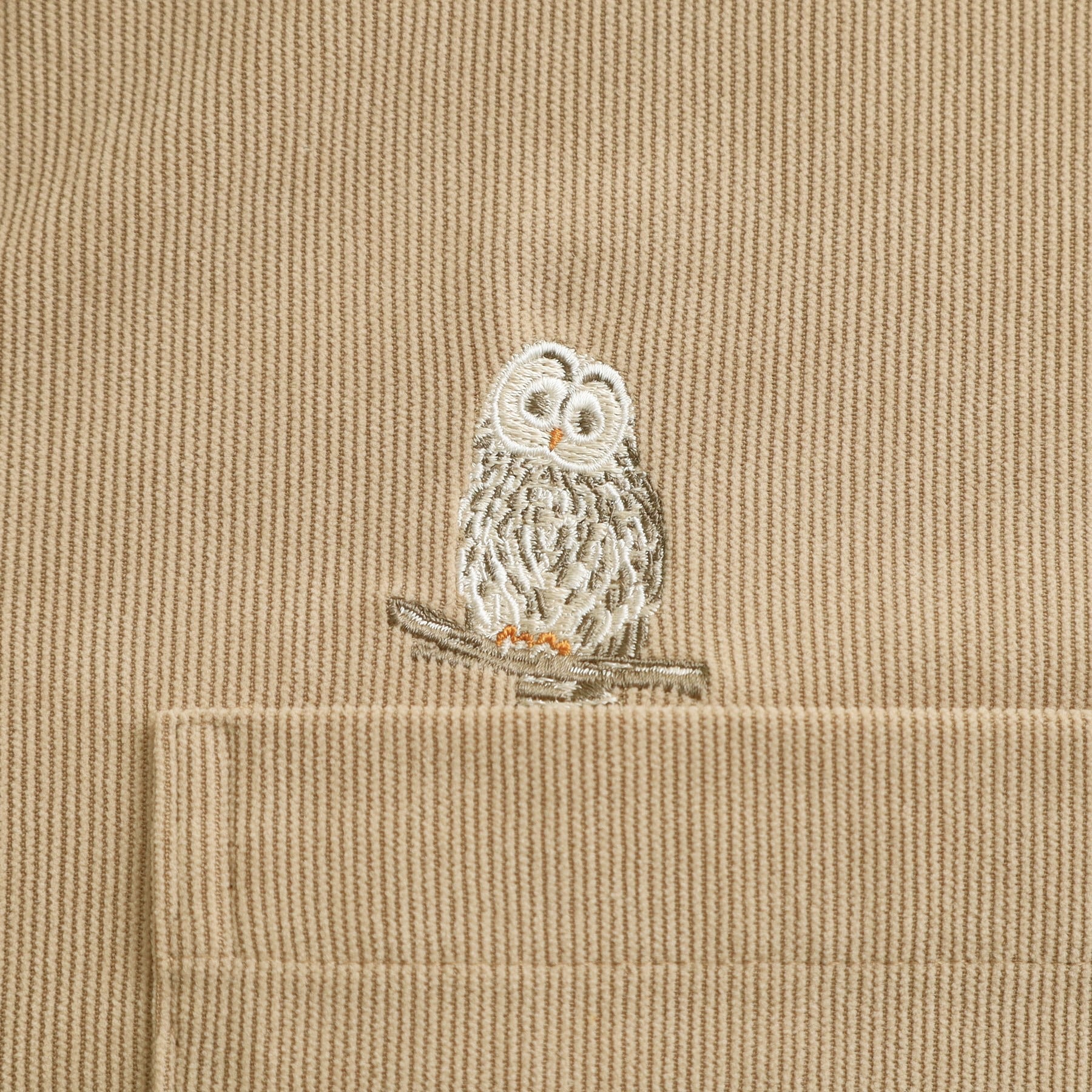 キューティーブロンド Cutie Blonde 【旭山動物園応援商品】ワンポイント刺繍 コーデュロイシャツ （ベージュ(052)） ベージュ(052)