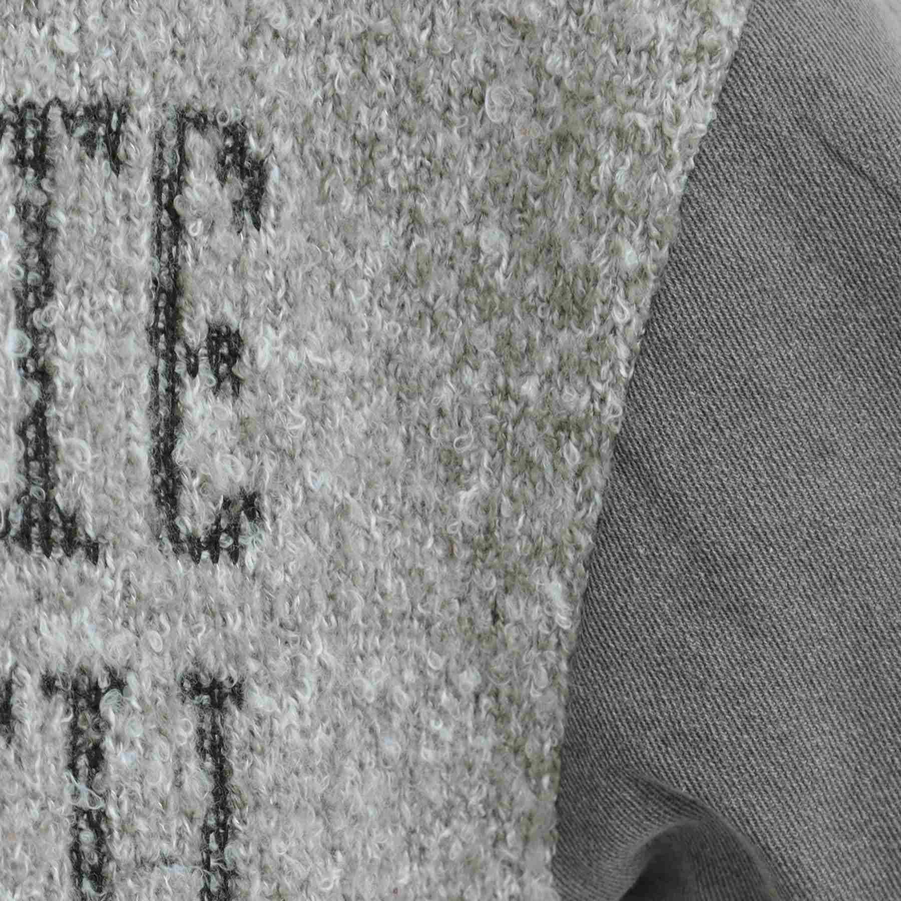 キューティーブロンド Cutie Blonde 袖デニム切替 ブークレロゴニット （チャコールグレー(014)） チャコールグレー(014)