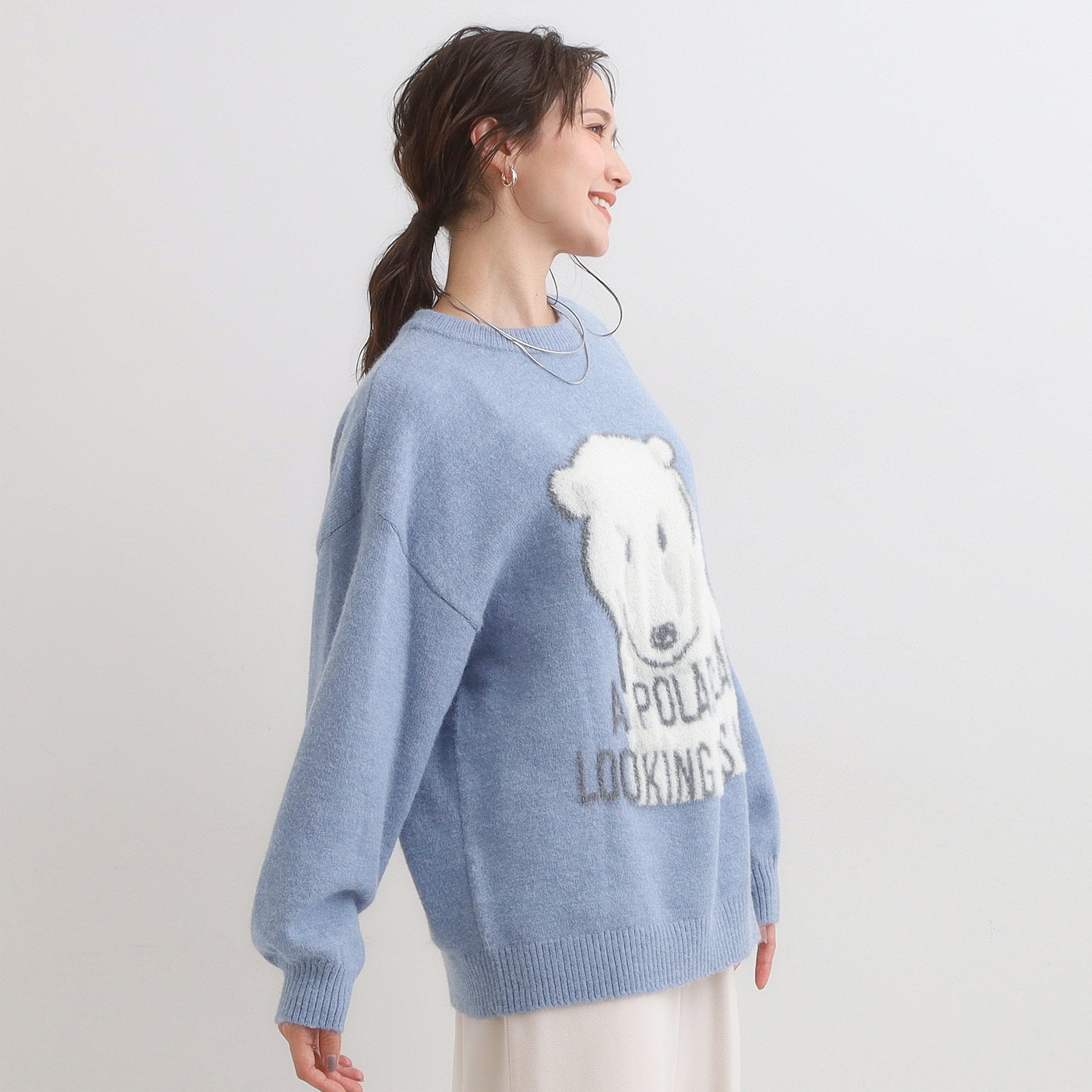 キューティーブロンド Cutie Blonde 【旭山動物園応援商品】ゆるアニマル ふわふわジャカードニット （オレンジ(267)） オレンジ(267)