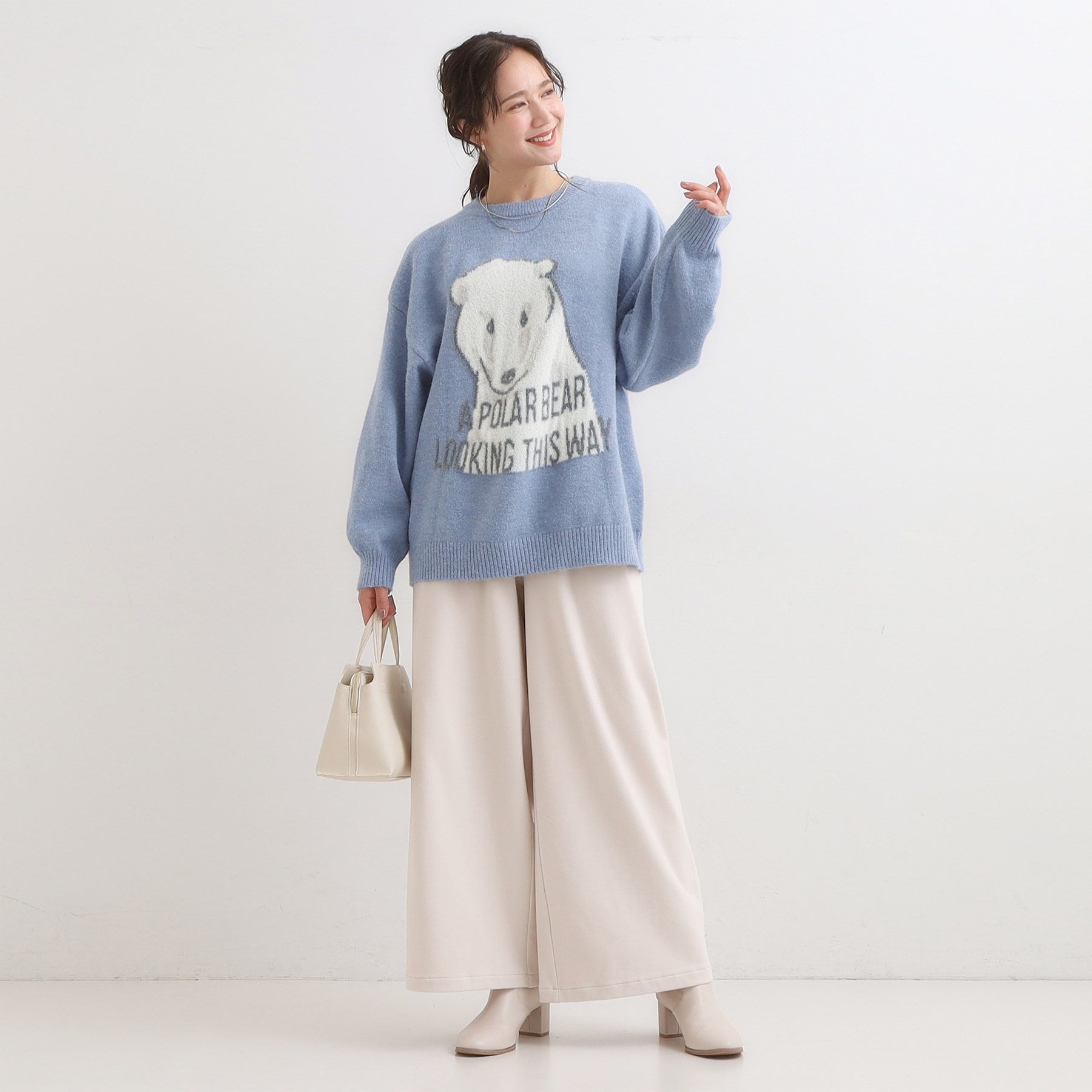 キューティーブロンド Cutie Blonde 【旭山動物園応援商品】ゆるアニマル ふわふわジャカードニット （オレンジ(267)） オレンジ(267)