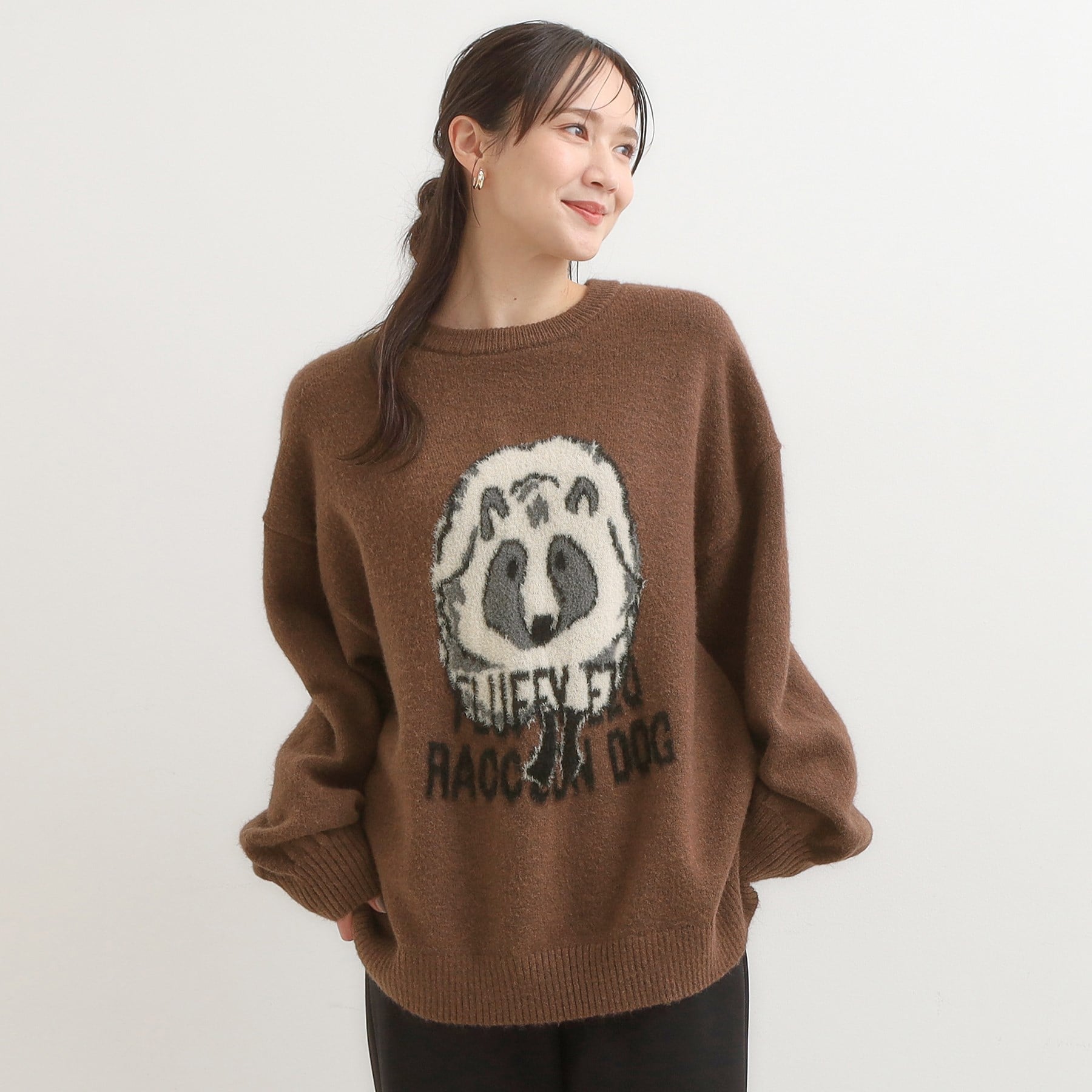 キューティーブロンド Cutie Blonde 【旭山動物園応援商品】ゆるアニマル ふわふわジャカードニット （オレンジ(267)） オレンジ(267)