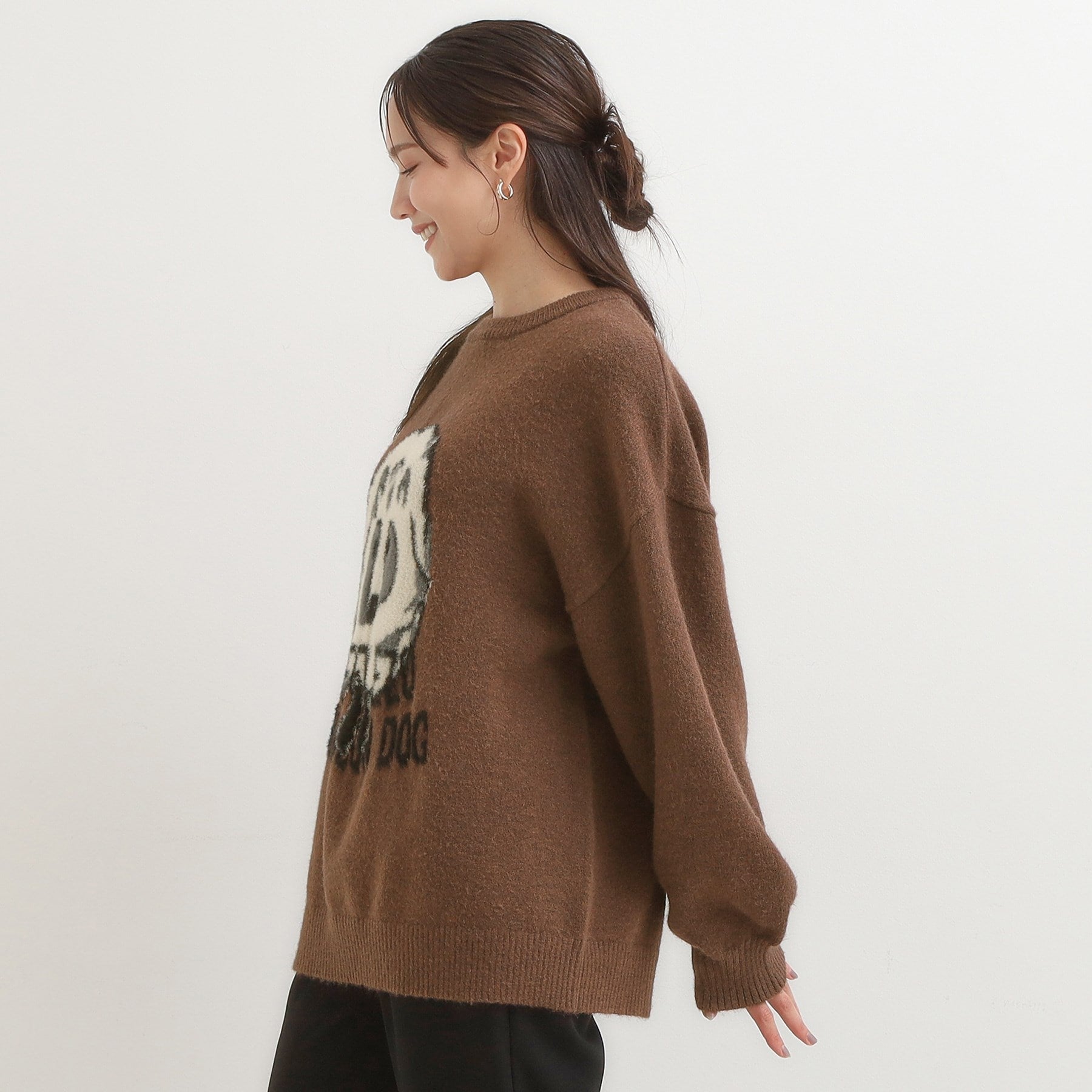 キューティーブロンド Cutie Blonde 【旭山動物園応援商品】ゆるアニマル ふわふわジャカードニット （オレンジ(267)） オレンジ(267)