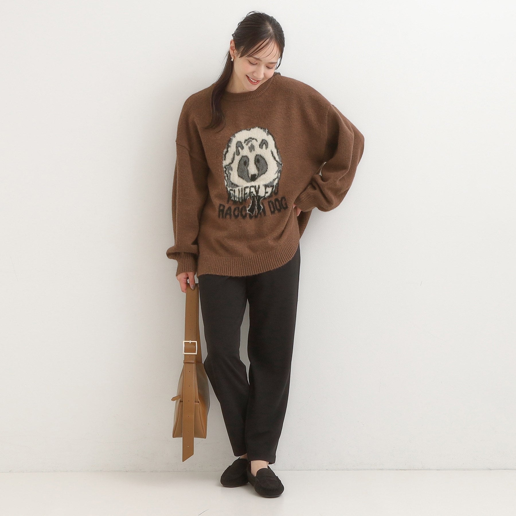 キューティーブロンド Cutie Blonde 【旭山動物園応援商品】ゆるアニマル ふわふわジャカードニット （オレンジ(267)） オレンジ(267)