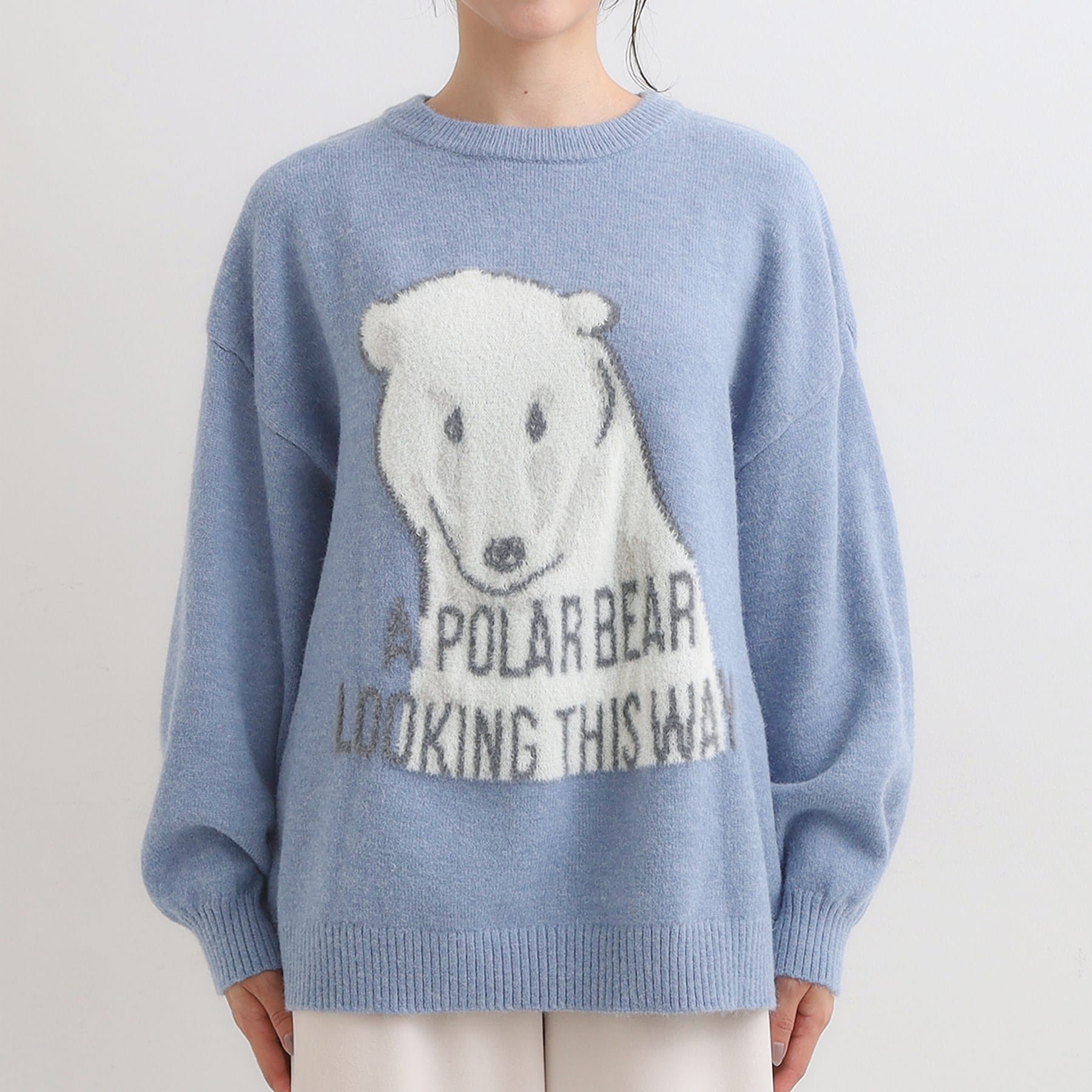 キューティーブロンド Cutie Blonde 【旭山動物園応援商品】ゆるアニマル ふわふわジャカードニット （オレンジ(267)） オレンジ(267)