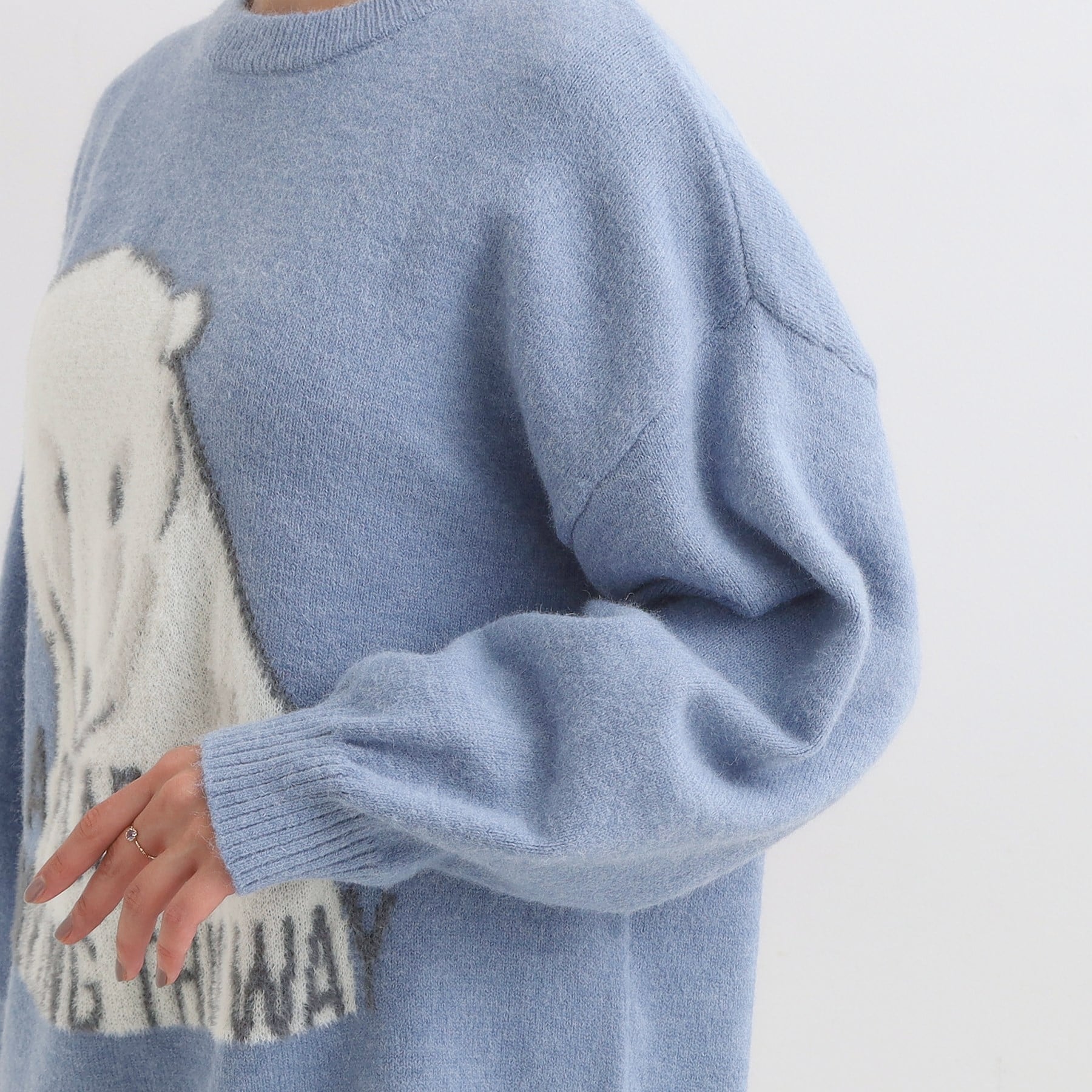 キューティーブロンド Cutie Blonde 【旭山動物園応援商品】ゆるアニマル ふわふわジャカードニット （オレンジ(267)） オレンジ(267)