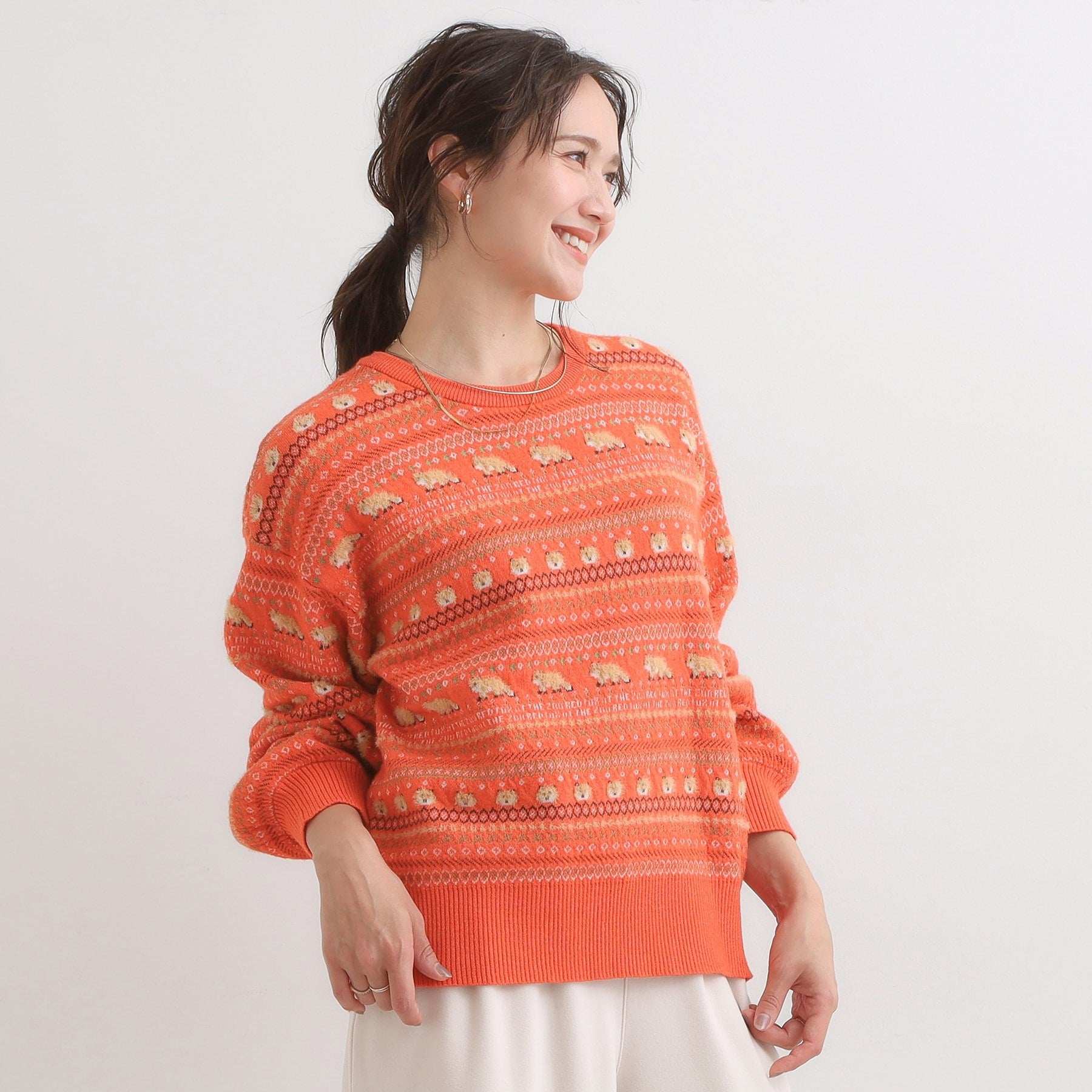 キューティーブロンド Cutie Blonde 【旭山動物園応援商品】ノルディック柄 モールニット （ブルー(492)） ブルー(492)